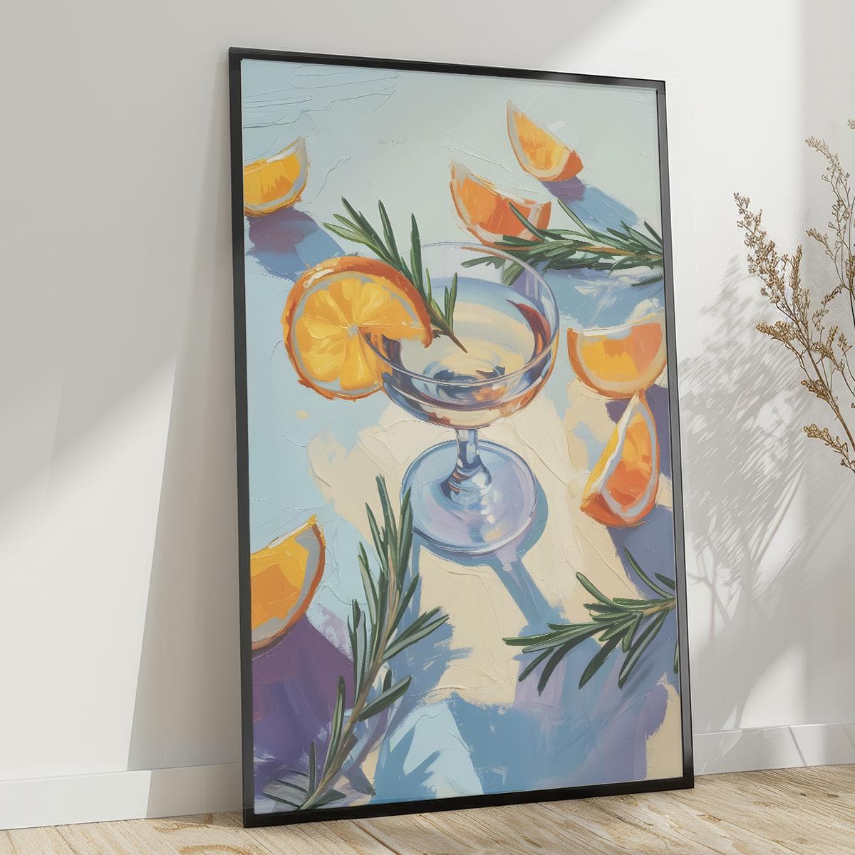 Orange Cocktail Art Print Poster Citrus Still Life Poster Modern Kitchen Wall Art Summer Drink Painting Bar Decor - image 5