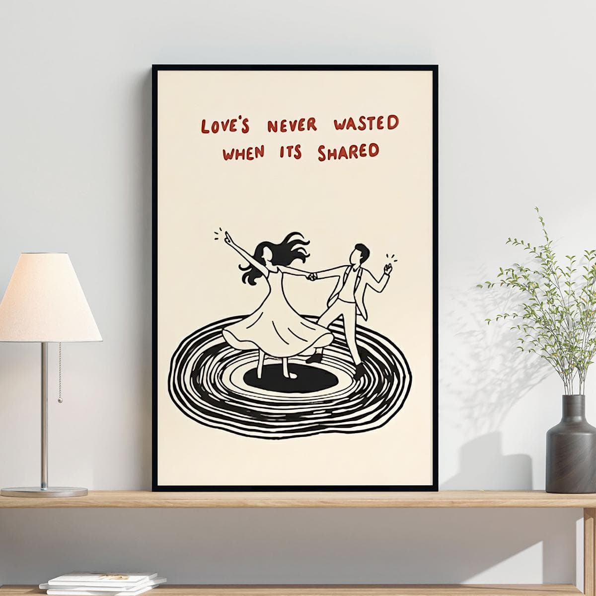 Sharing Love, Spinning Joy Poster Dance of Togetherness: Love’s Beautiful Rhythm Home Decor - image 3