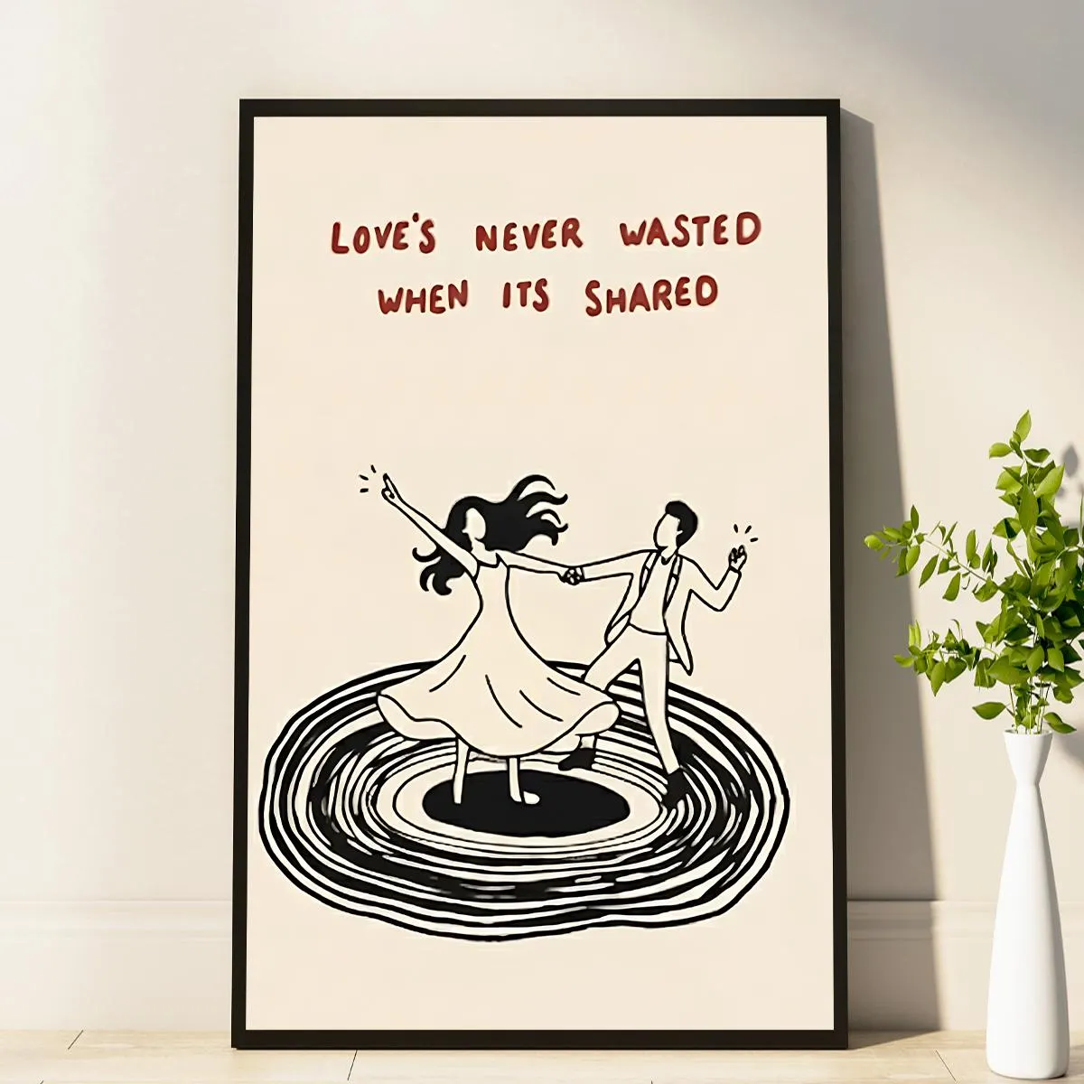Sharing Love, Spinning Joy Poster Dance of Togetherness: Love’s Beautiful Rhythm Home Decor - image 4