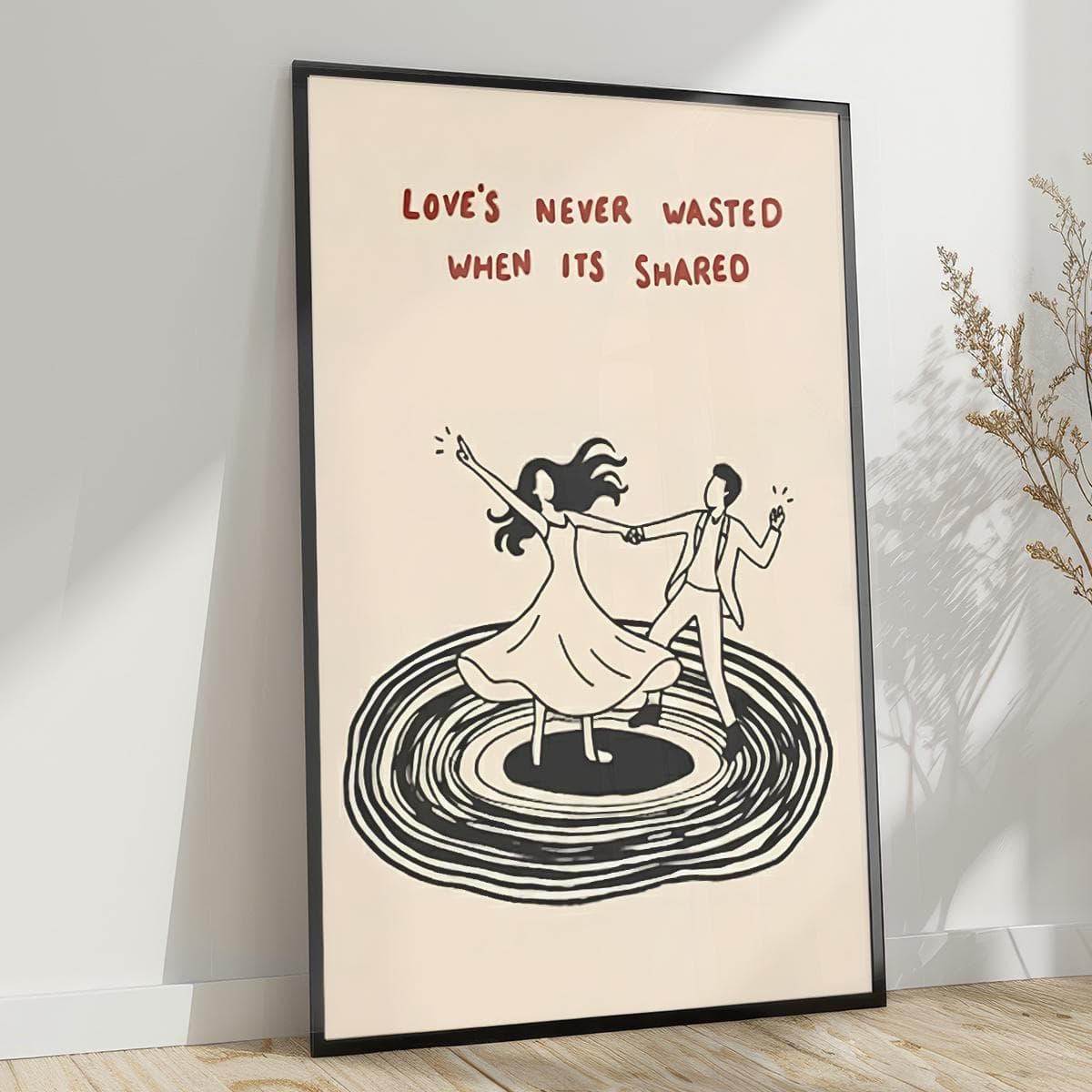 Sharing Love, Spinning Joy Poster Dance of Togetherness: Love’s Beautiful Rhythm Home Decor - image 5