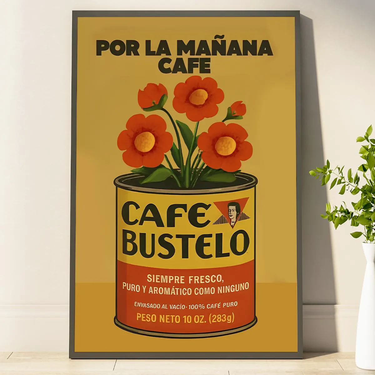 Vintage Cafe Bustelo Coffee Wall Art Poster Retro Coffee Poster Spanish Home Decor Hispanic Latino Coffee Art Debi Tirar Mas Fotos Art