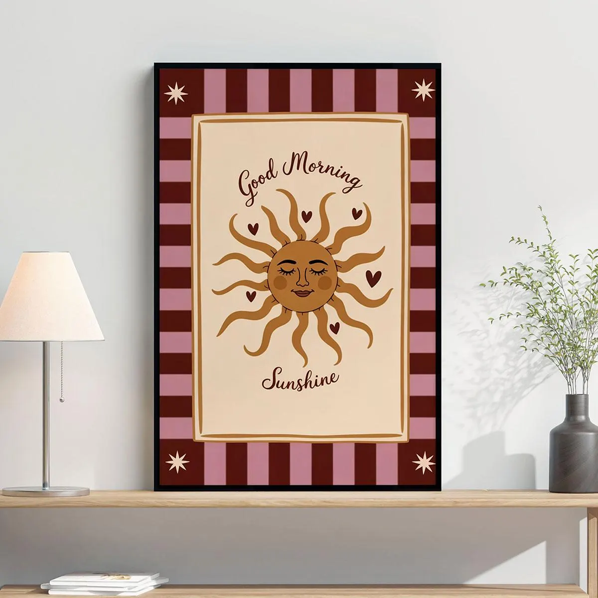 Good Morning Sunshine & Night Night Love You Whimsical Wall Art Choose Your Favorite Sunshine or Moon Poster - image 4