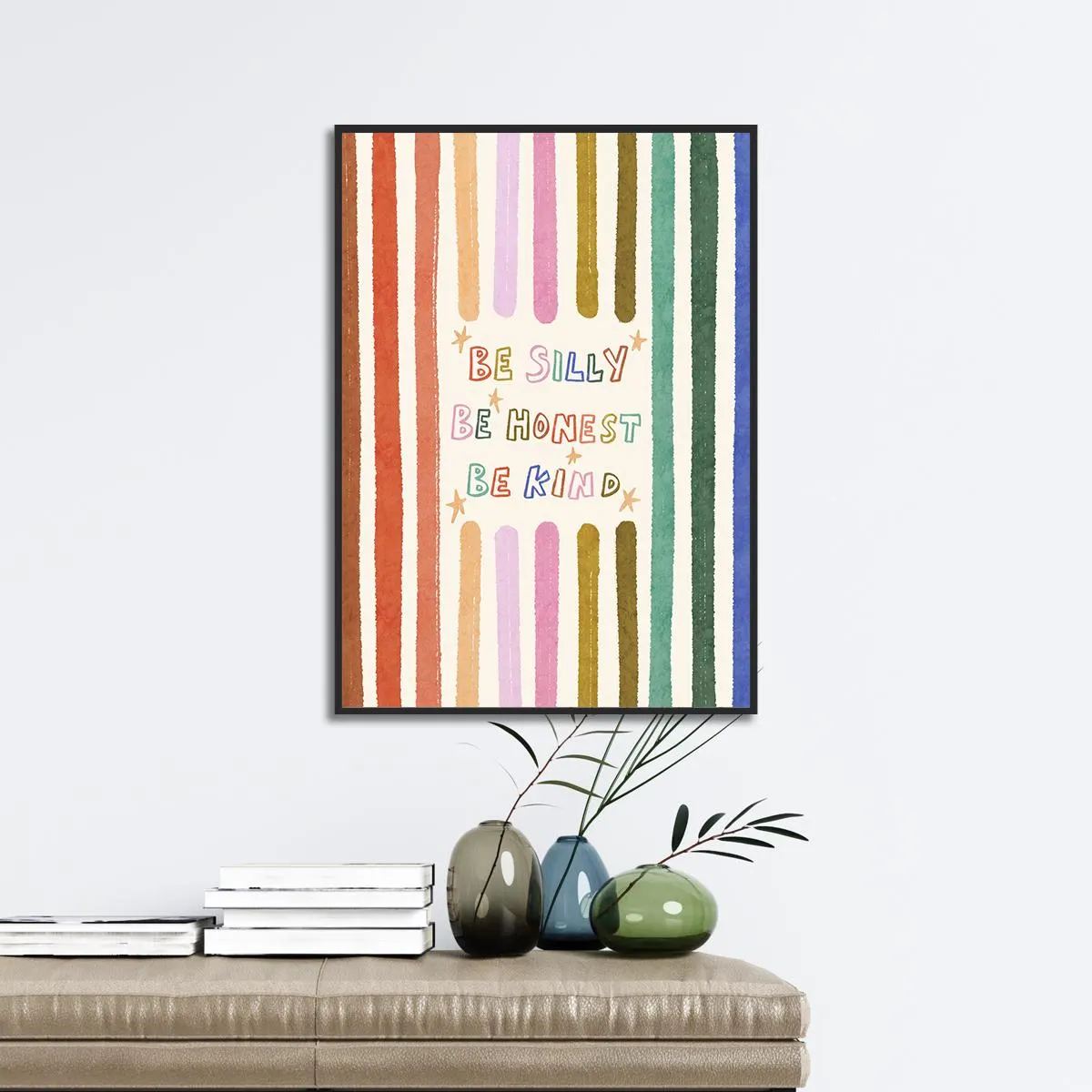 Be Silly Honest Kind Print, Colorful Stars Kids Playroom Poster, Toddler Wall Decor Home Decor - image 5