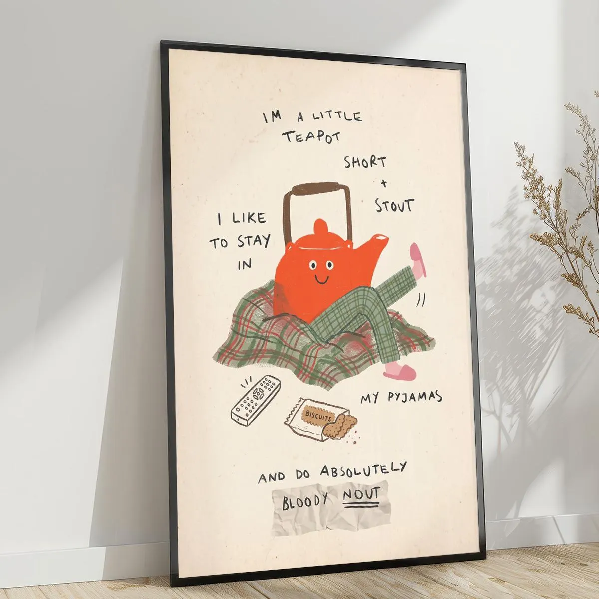Cute Teapot Wall Art, Tea Lover Print, Cozy Kitchen Decor, Whimsical Tea Poster, Cottagecore Kitchen Art, Tea Time Gift - image 4