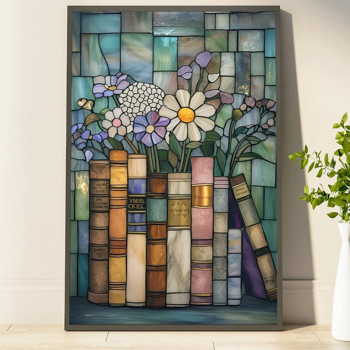 Book Wildflower Poster Print Book Lover Wall Art Artful Trendy Vintage Flower Floral Wall Decor Light Academia Matte Poster Home Decor Gifts