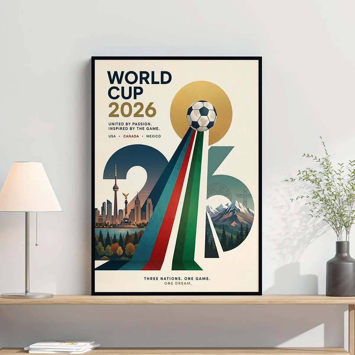 World Cup 2026 Soccer Poster Matte Vertical Poster, USA Canada Mexico, Football Wall Art, Home Decor - image 3