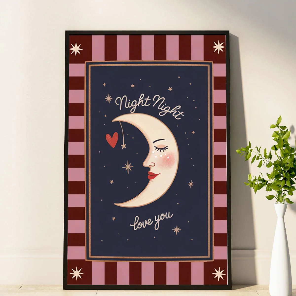 Good Morning Sunshine & Night Night Love You Whimsical Wall Art Choose Your Favorite Sunshine or Moon Poster - image 5