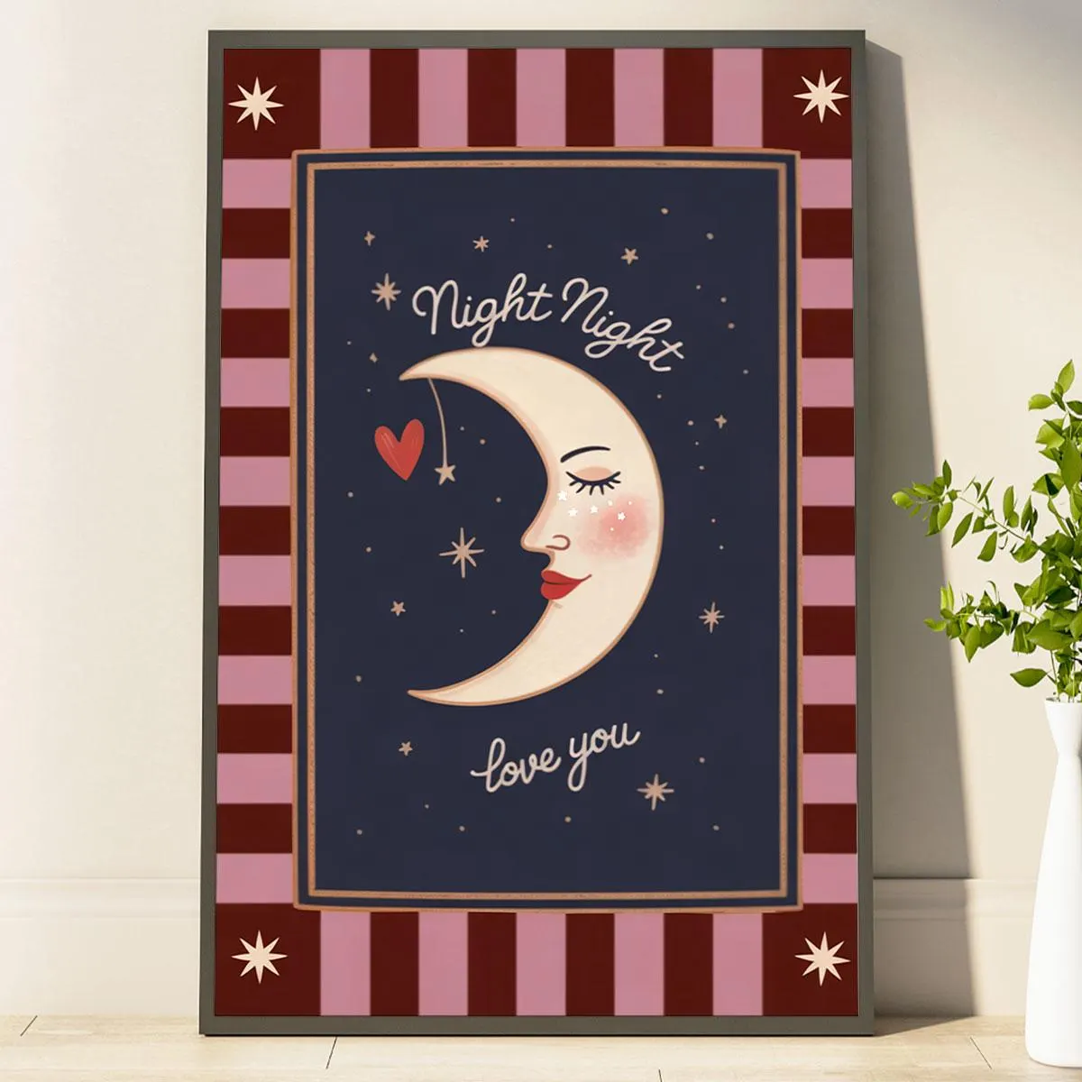 Good Morning Sunshine & Night Night Love You Whimsical Wall Art Choose Your Favorite Sunshine or Moon Poster - image 3
