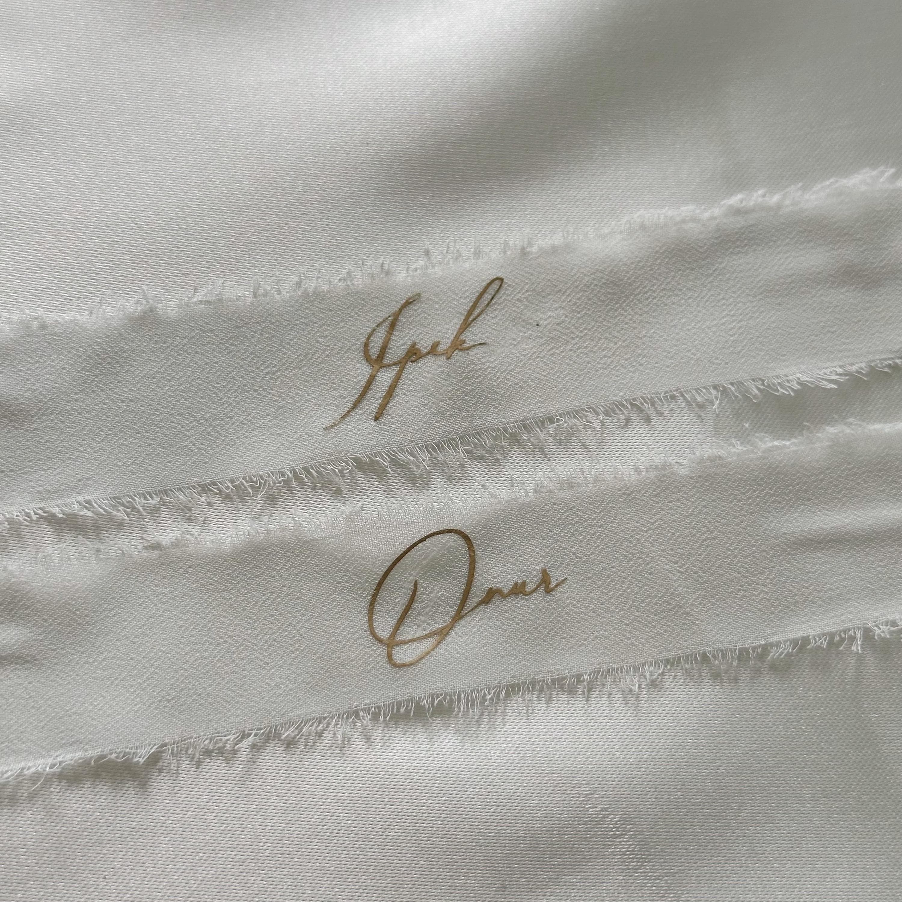 Personalisierte Chiffon Ringbänder | Söz & Nişan | Chiffonband Hochzeit | Verlobung  |  Hochzeitsdekoration - image 4