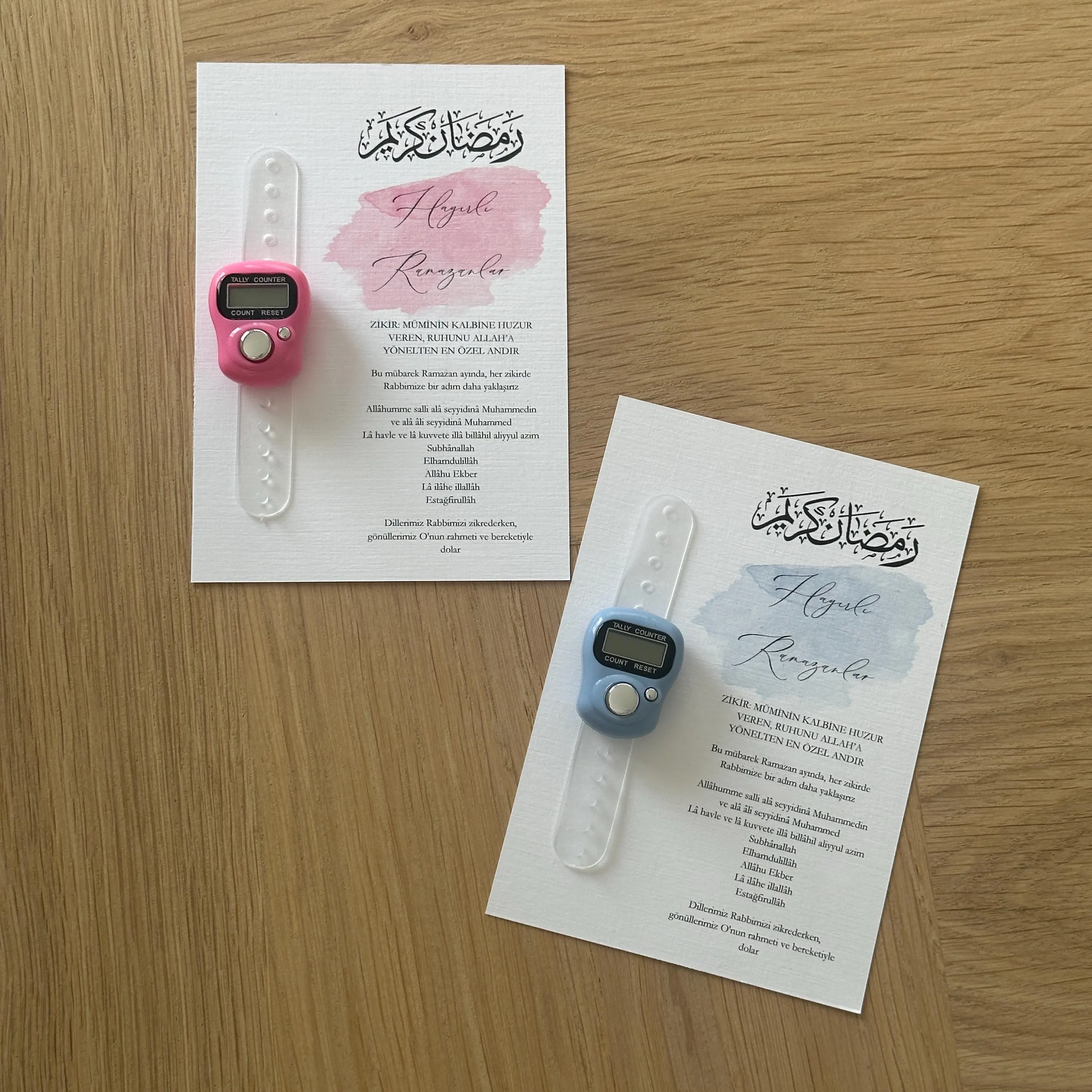 Ramadan Fingerzähler | Islamische Gebetshilfe | Handgefertigte Karte | inspirierendem Dhikr-Text | Ramadan Geschenk | Zikirmatik - image 5