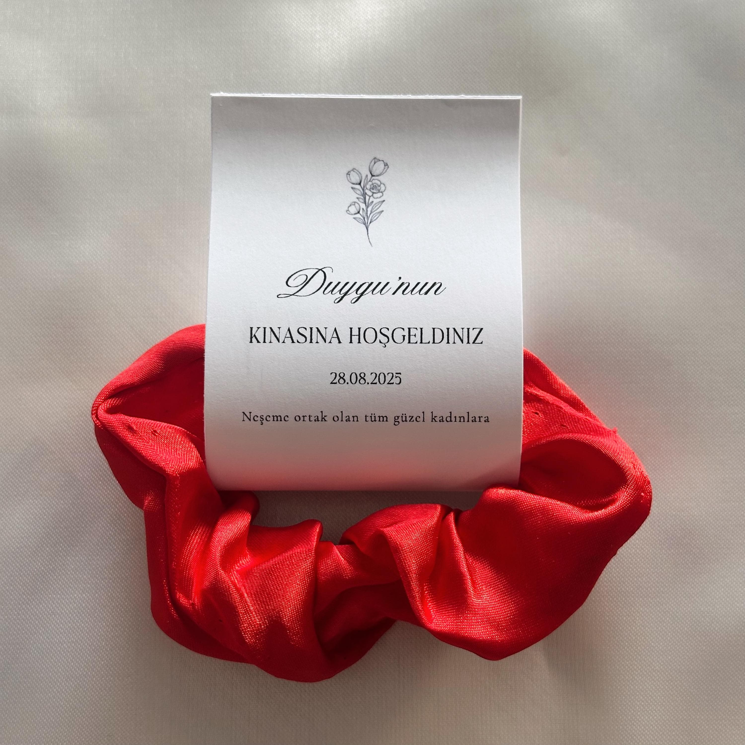 Scrunchies Geschenk | Gastgeschenk | personalisierte Geschenke | Henna Abend Feier | Haargummi | Hochzeit | JGA | Verlobung | Brautjungfer - image 5