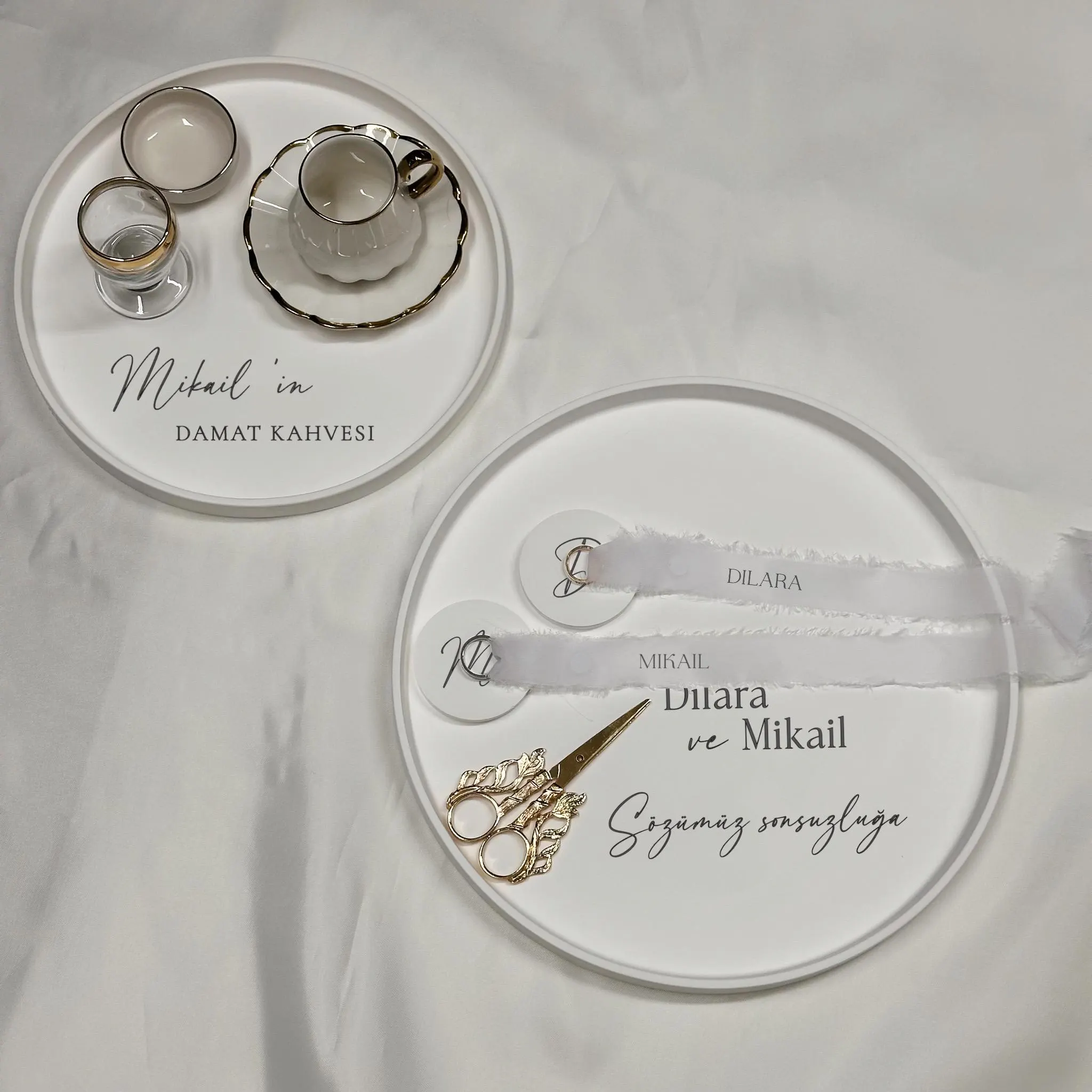 Verlobungstablett | Söz Tepsisi | Ringtablett | Kaffeetablett Komplettset | Verlobungstablett Hochzeit | Verlobung Deko | Kiz isteme