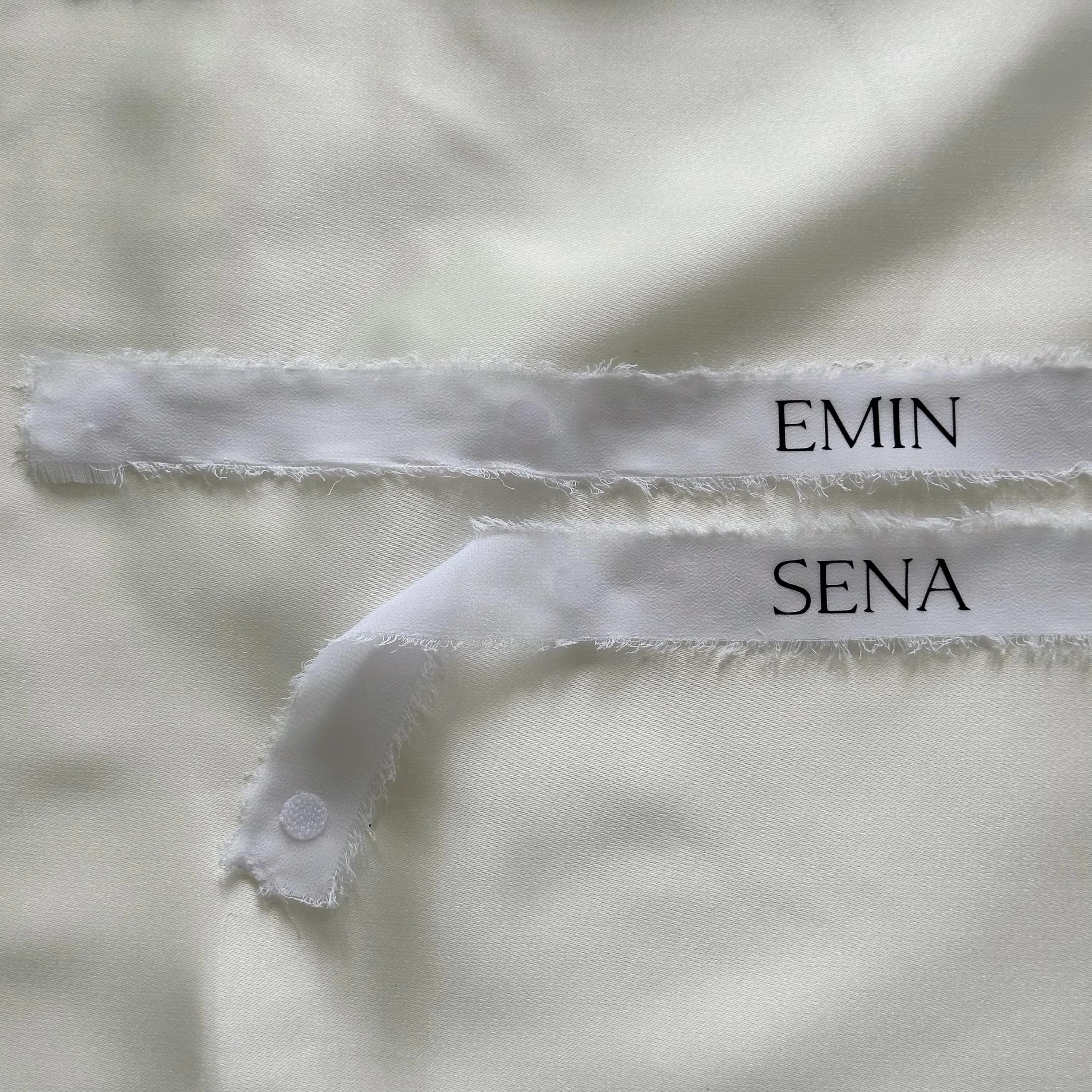 Personalisierte Chiffon Ringbänder | Söz & Nişan | Chiffonband Hochzeit | Verlobung  |  Hochzeitsdekoration - image 5