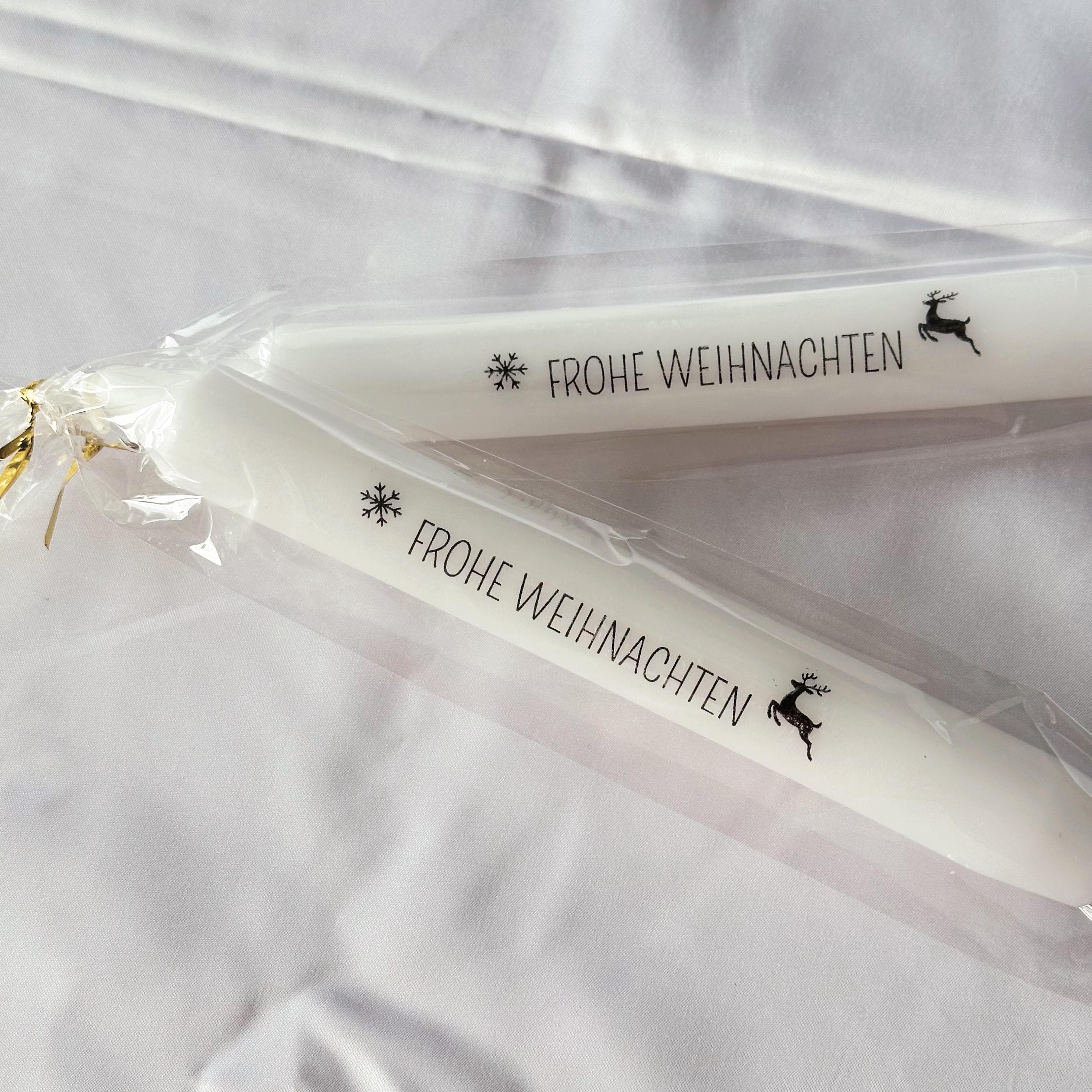 Weihnachtskerze mit Spruch, Stabkerze 18 cm, Frohe Weihnachten Geschenk, Handgemachte Kerze, Weihnachtsdeko, Adventszeit, Gastgeschenk - image 5