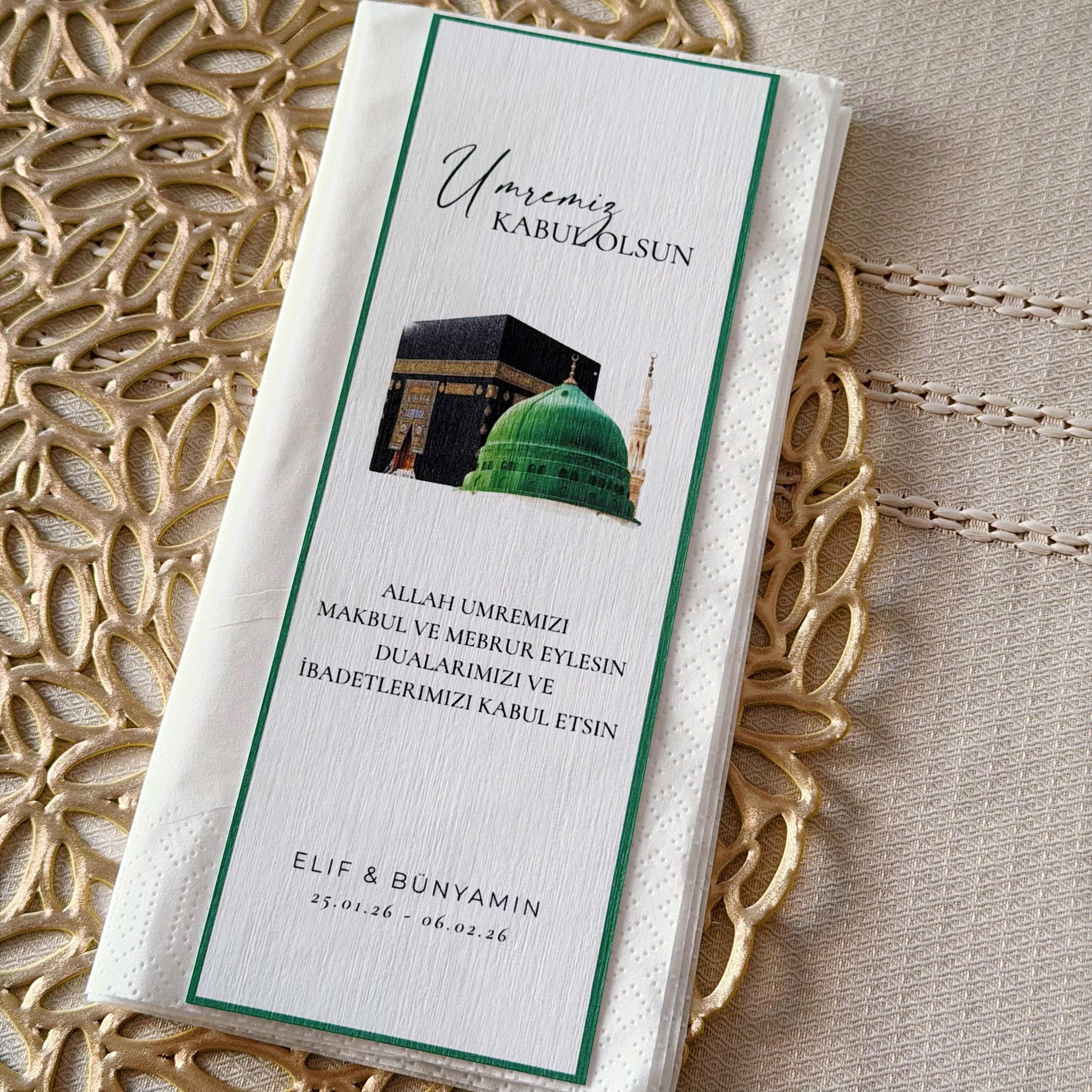 Umrah Mubarak Tischkarten Set | Elegante Tischdeko für Umre | Platzkarten | Islamische Tischkarte mit Duas & Segenswünschen | Umrah Geschenk - image 4