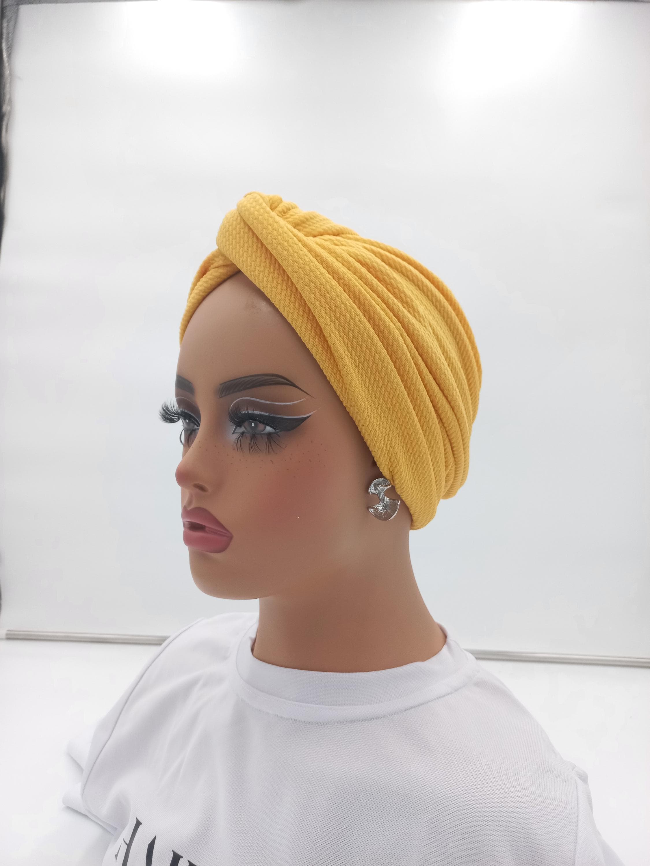 Velvet Twisted Turban Head Wrap: Chemo Headwear, Modest Fashion, Women's Cap - image 4