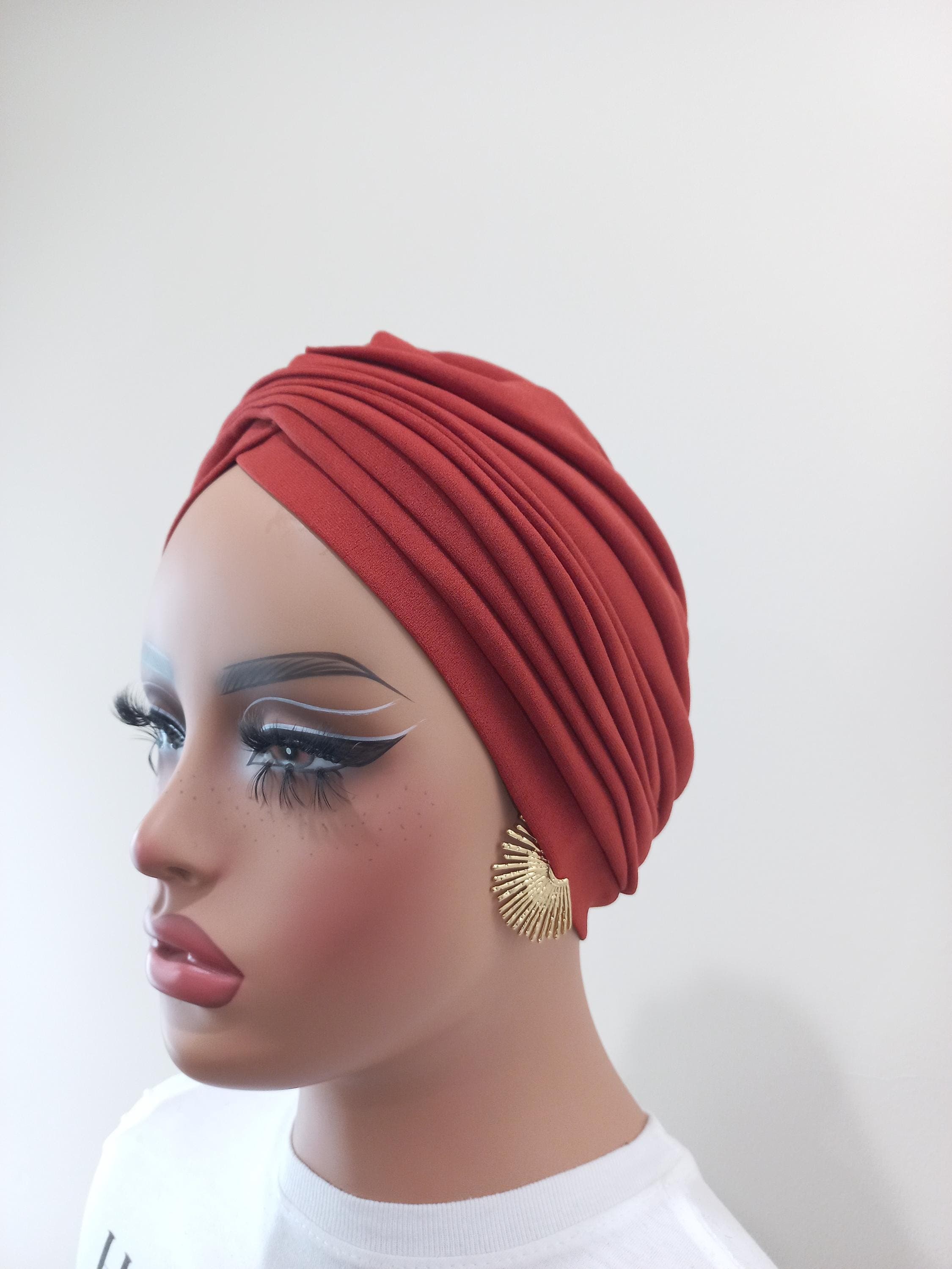 Elegant Pleated Turban Headwrap: Comfortable Chemo Headwear, Mother's day gift - image 4