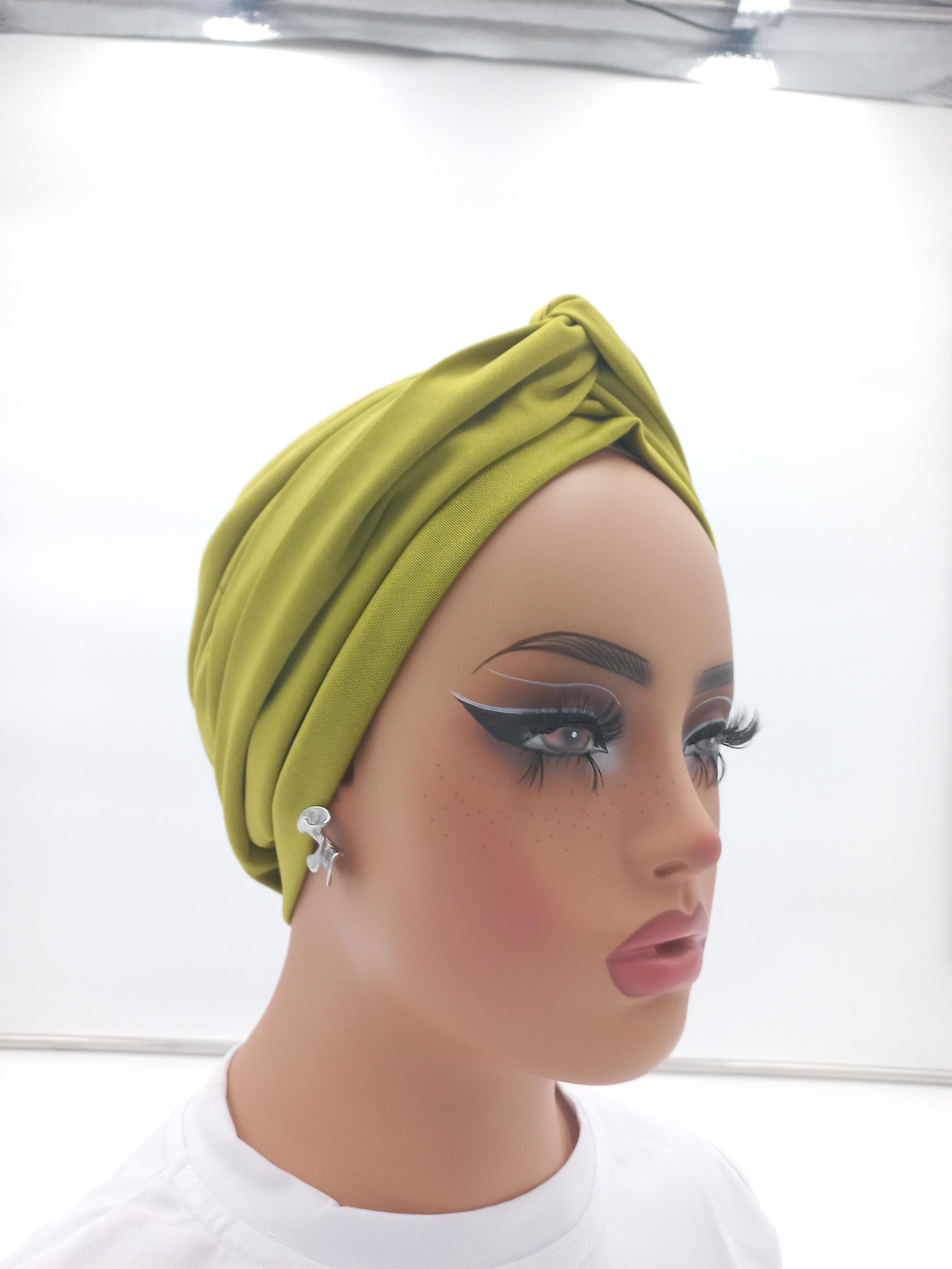 Stretchy Turban Head Wrap: Chemo Headwear, Modest Fashion, Comfortable Headband