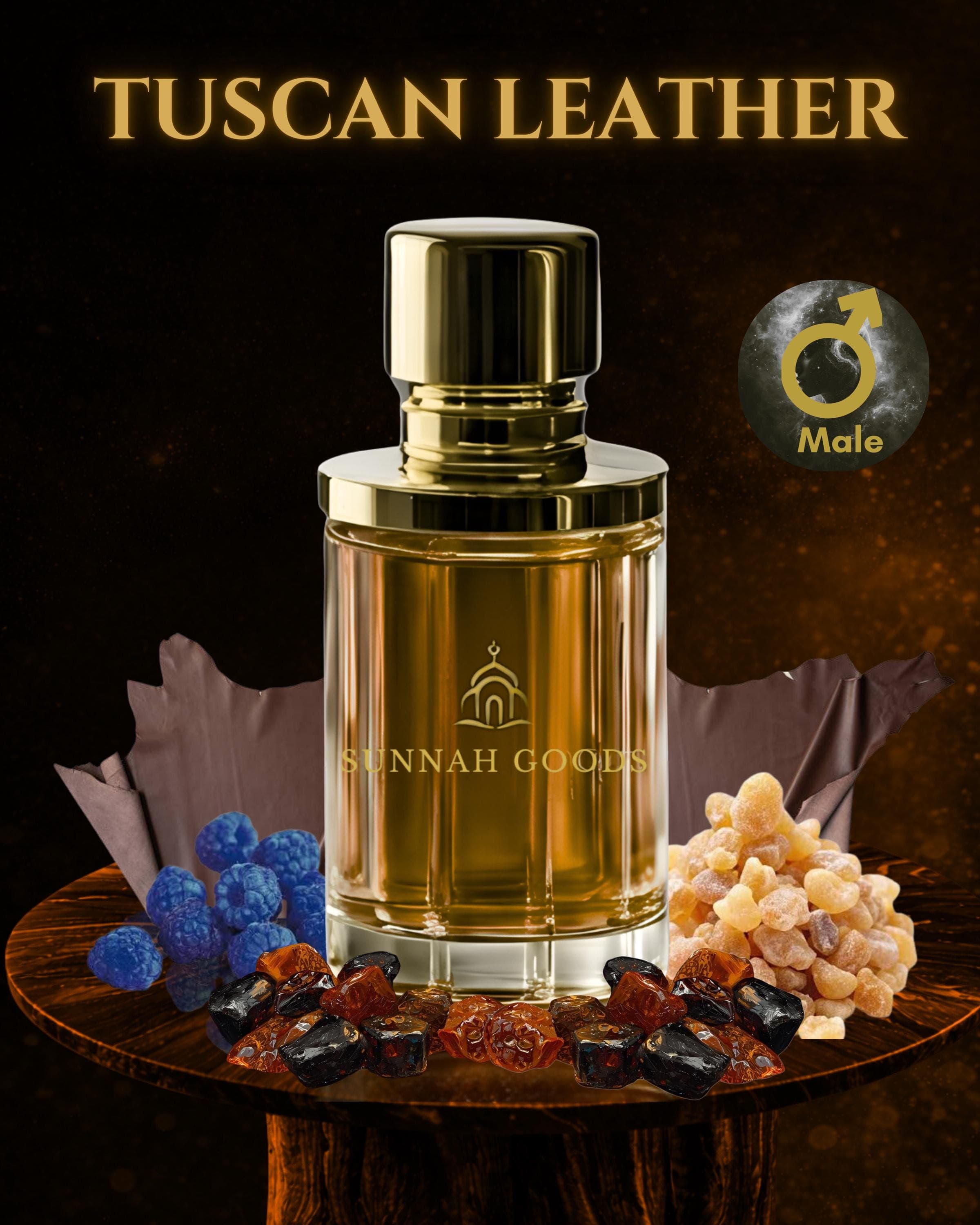 Tuscan Leather Impression by Sunnah Goods – Smoky and Bold Leather Fragrance, Oil-Based, Long-Lasting, Tom Ford Perfume for Men