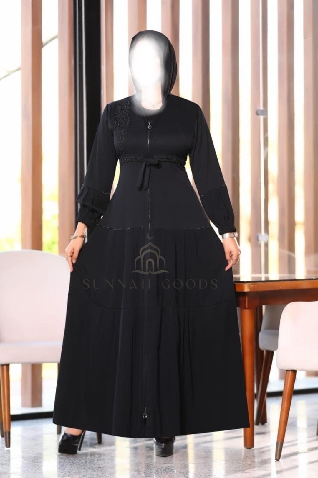 Luxury Black Abaya Collection – With Free Chiffon Hijab - image 4