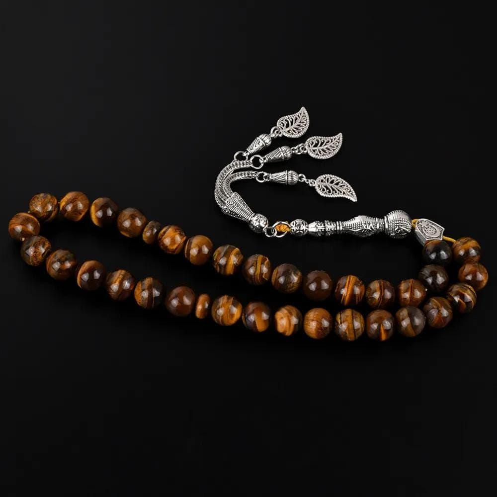 The Strength Misbaha: Yellow Tiger Eye - 33 Beads, 10mm - Islamic Tasbih - Gift Luxury Packaging, Authentic Gemstone Tasbeeh Bead - image 5
