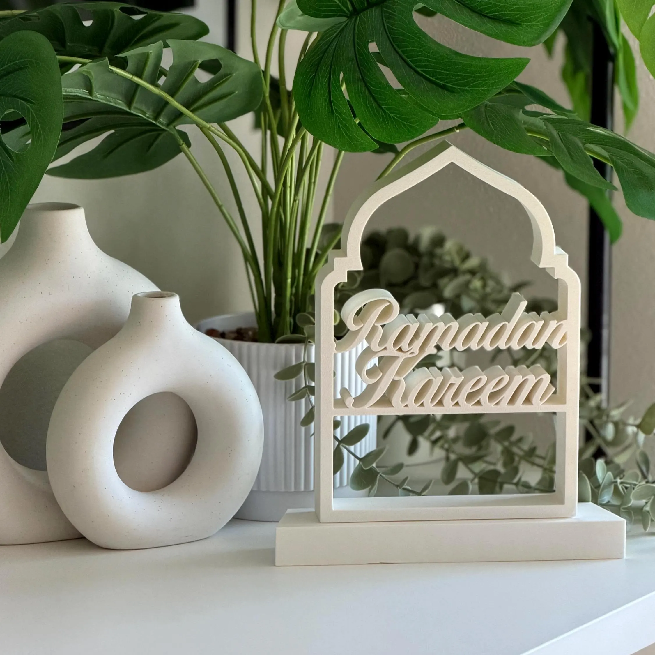 Ramadan Kareem 3D Printed Decorative Sign | Islamic Home Decor | Muslim Gift | Ramadan Mubarak Eid Decoration | Tabletop Ornament - image 2