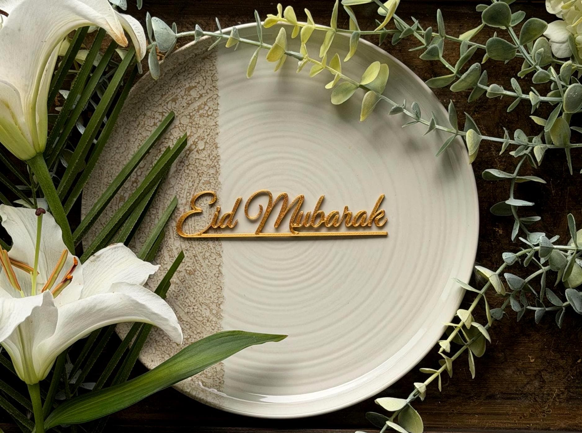 Eid Mubarak Plate Toppers | Eid Decor | Set of 3 | Islamic Table Decor | Eid Table Styling - image 5