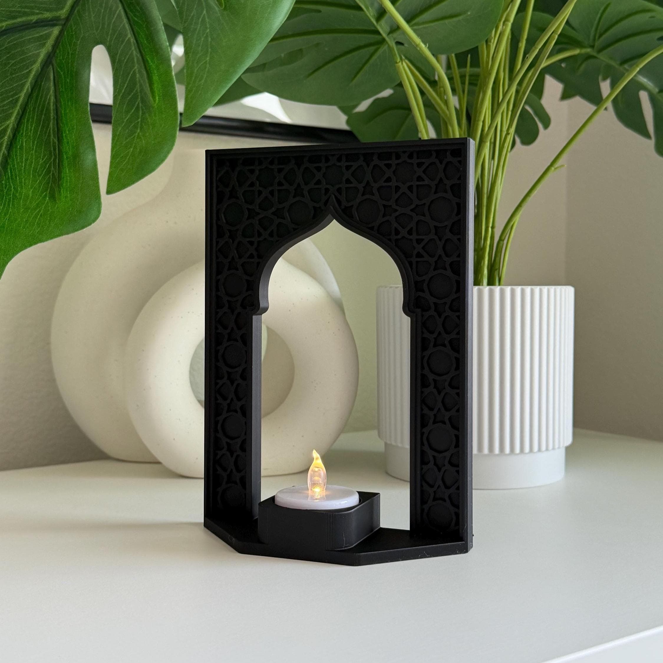 Modern Arch LED Shelf Décor | Islamic Bookshelf Accent | Ramadan Home Decor | Minimal Muslim Gift | Prayer Nook Decoration - image 5