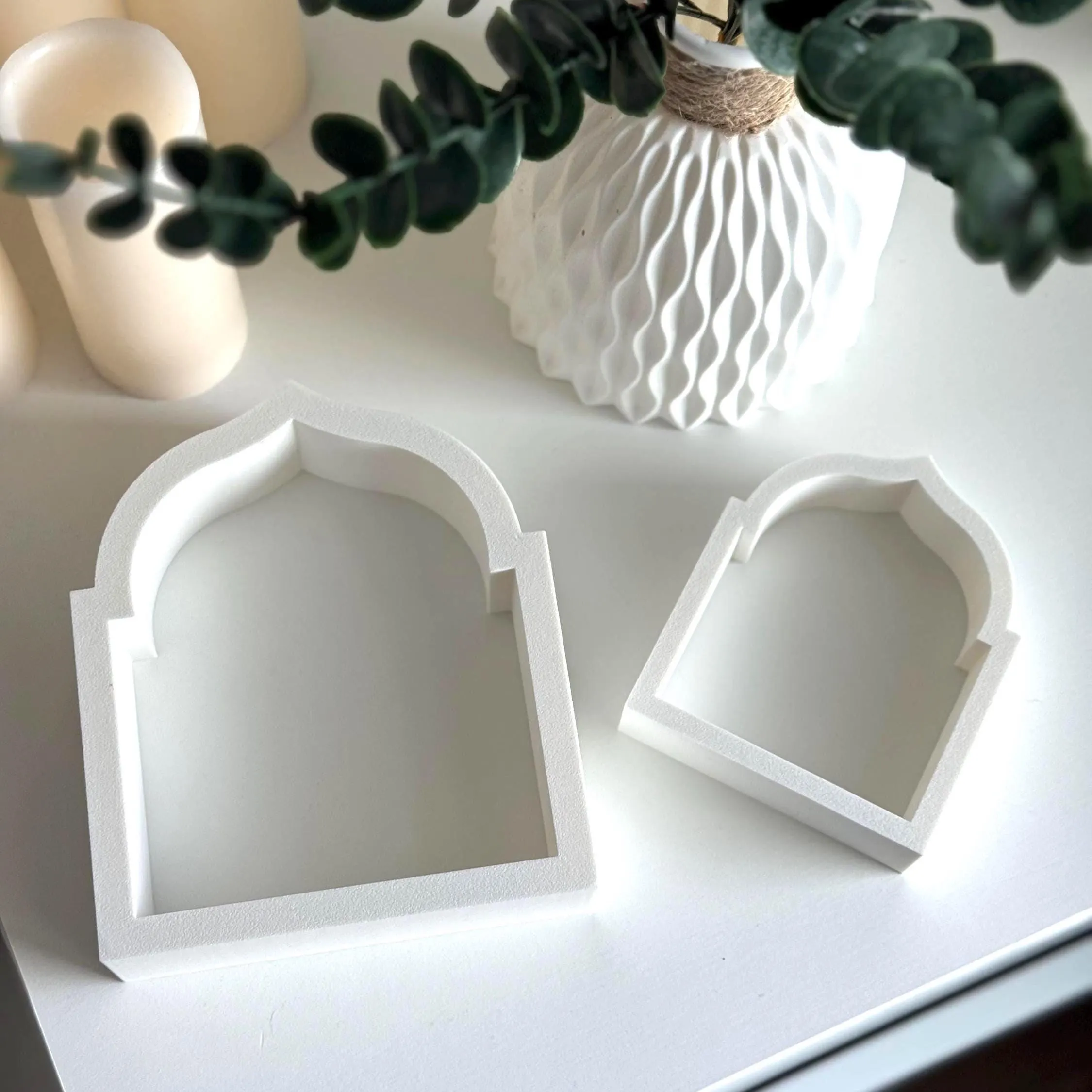 Islamic Arch Decor 2-Piece | Masjid Inspired Home Accent | Minimal Muslim Home Decor | Ramadan Eid Shelf Decoration - image 4