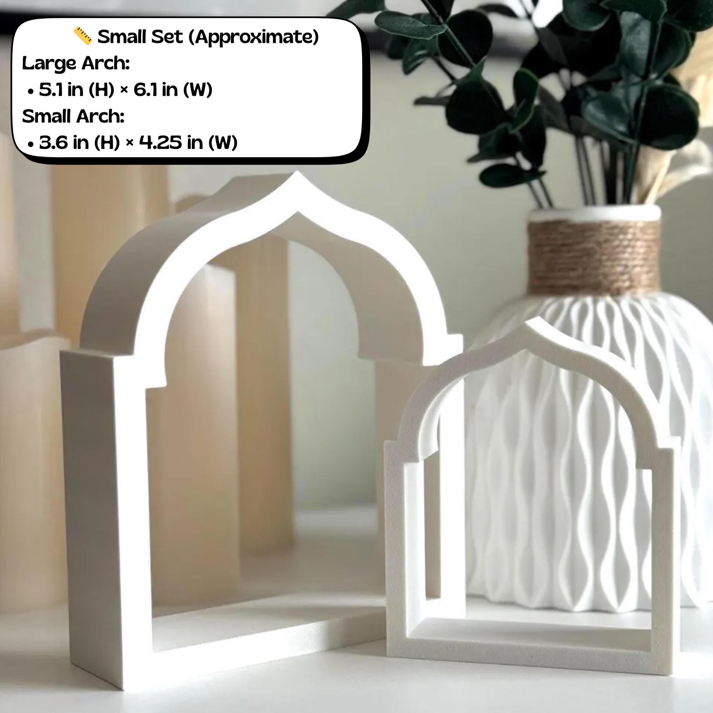 Islamic Arch Decor 2-Piece | Masjid Inspired Home Accent | Minimal Muslim Home Decor | Ramadan Eid Shelf Decoration - image 5