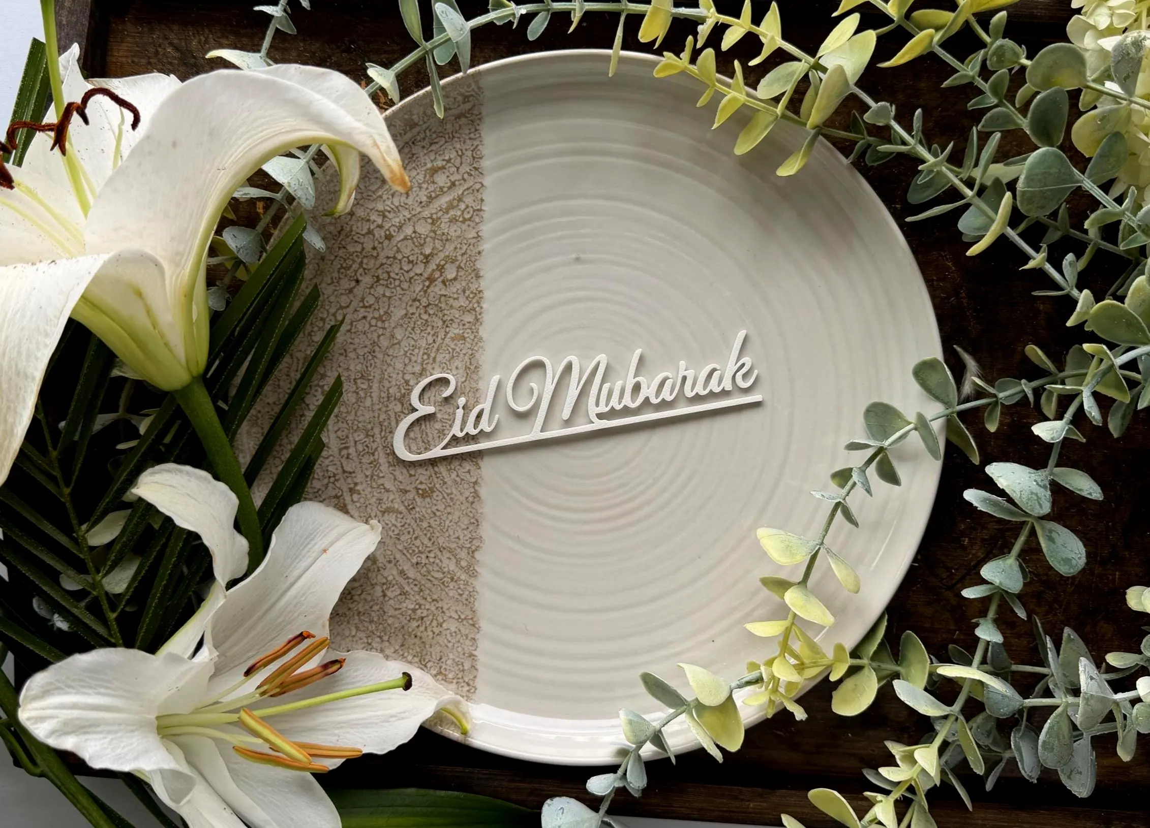 Eid Mubarak Plate Toppers | Eid Decor | Set of 3 | Islamic Table Decor | Eid Table Styling - image 4