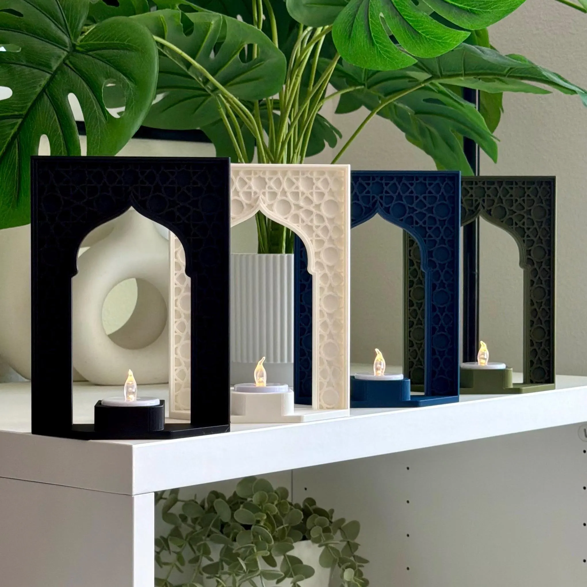 Modern Arch LED Shelf Décor | Islamic Bookshelf Accent | Ramadan Home Decor | Minimal Muslim Gift | Prayer Nook Decoration - image 3