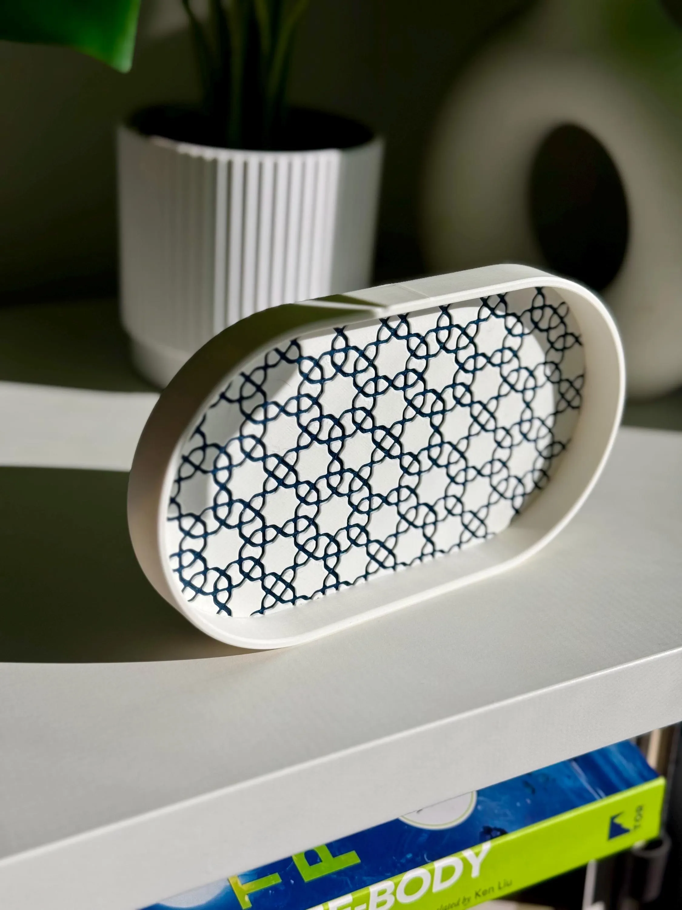 Islamic Geometric Trinket Tray | Arabesque Jewelry Dish | Modern Muslim Home Decor | Decorative Key Catchall Tray - image 3