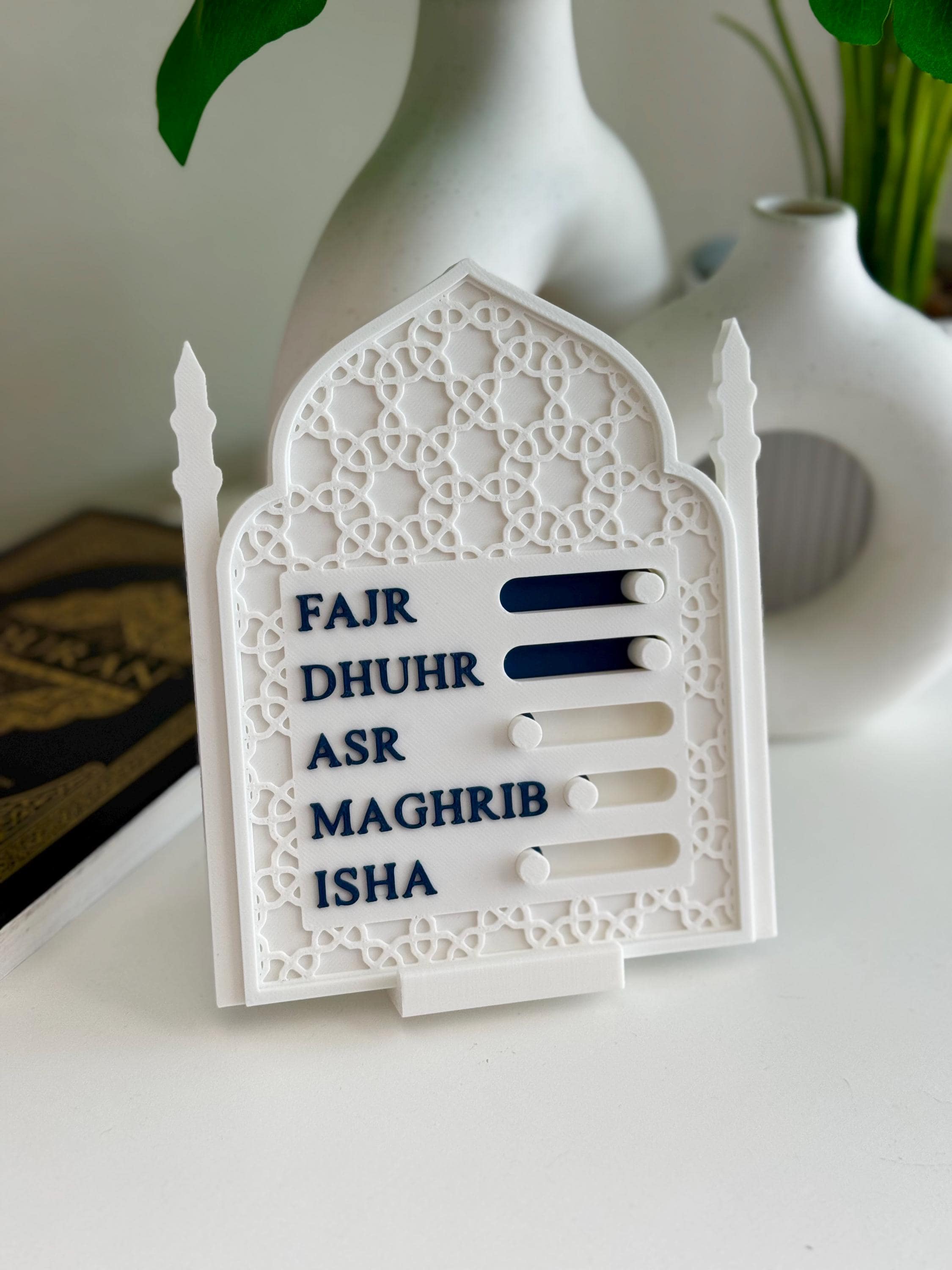 Salah Prayer Tracker for Kids & Adults | Islamic Prayer Chart | Ramadan Learning Tool | Muslim Gift | Mosque Decor