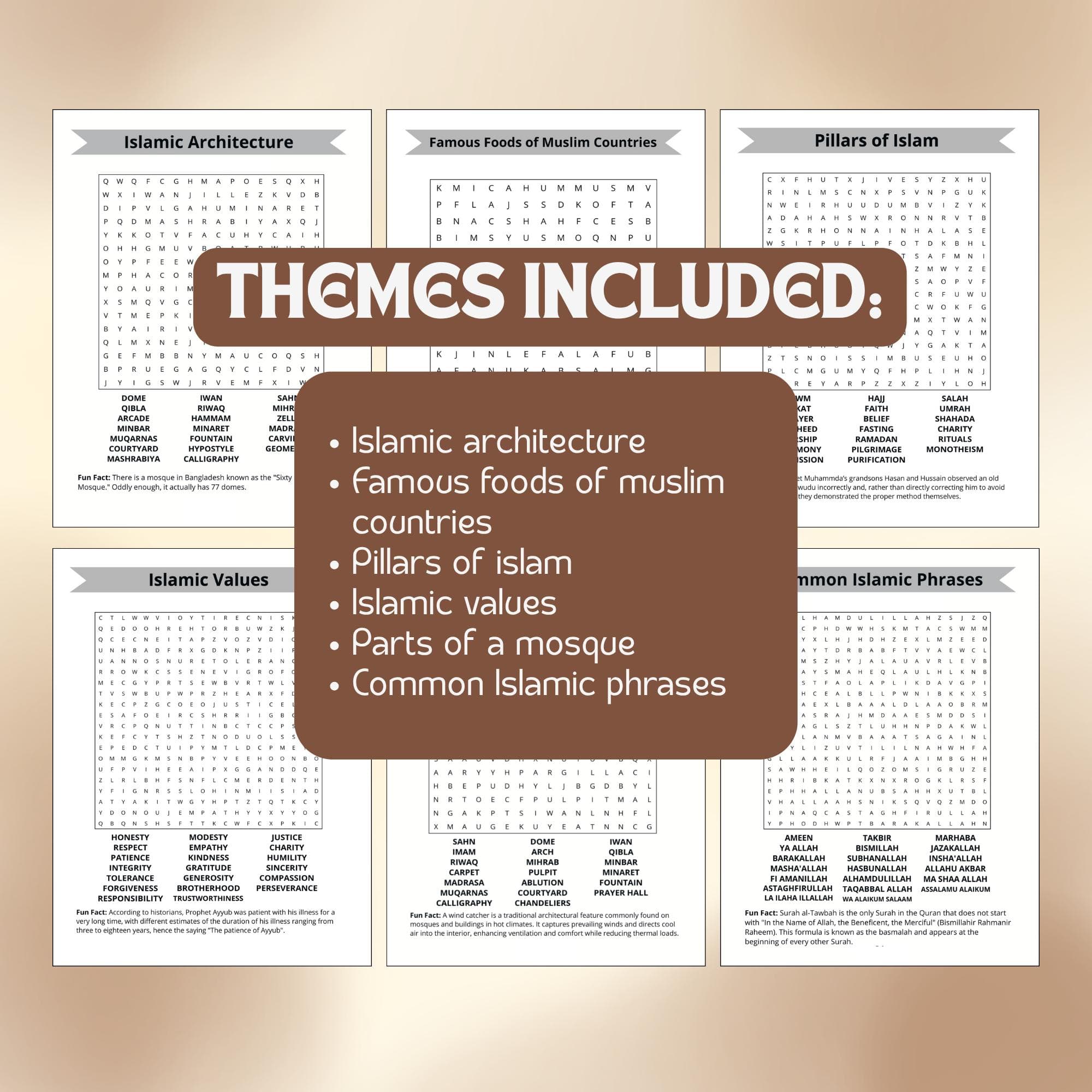 Islamic Word Search Bundle 3 | Ramadan Activity | Printable Islamic Puzzle for Kids & Adults | PDF - image 4