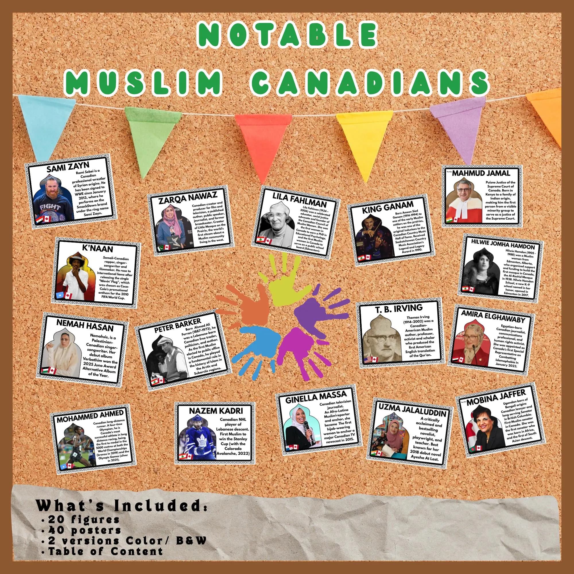 Notable Muslim Canadians Posters | Islamic Heritage Month Printable Wall Art | 20 Inspiring Figures - image 4