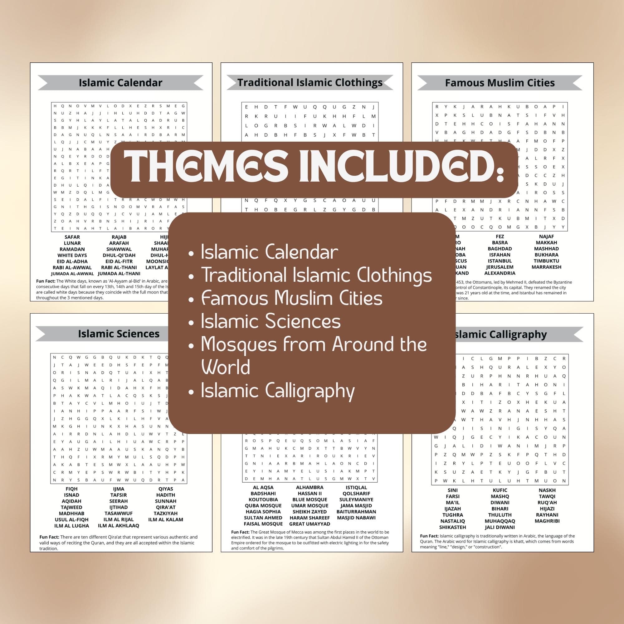 Islamic Word Search Bundle 2, Ramadan Activity, Islamic Printable, Islamic Game, Digital Download. - image 4