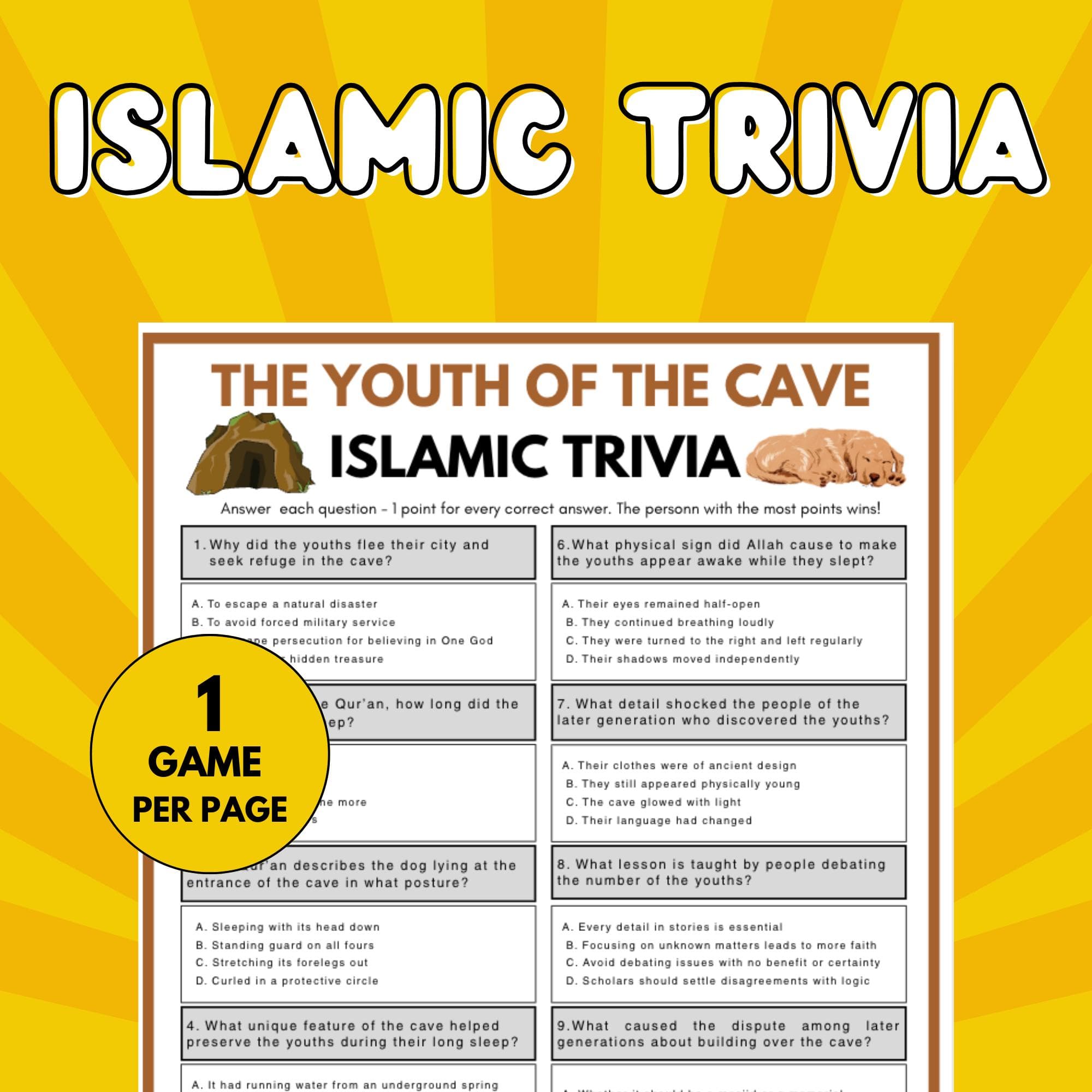 Islamic Trivia Game Bundle | Islamic Games | Muslim Trivia | Quran Quiz | Islamic Game Night, Muslim Family fun | For Kids, Teens & Adults. - image 4