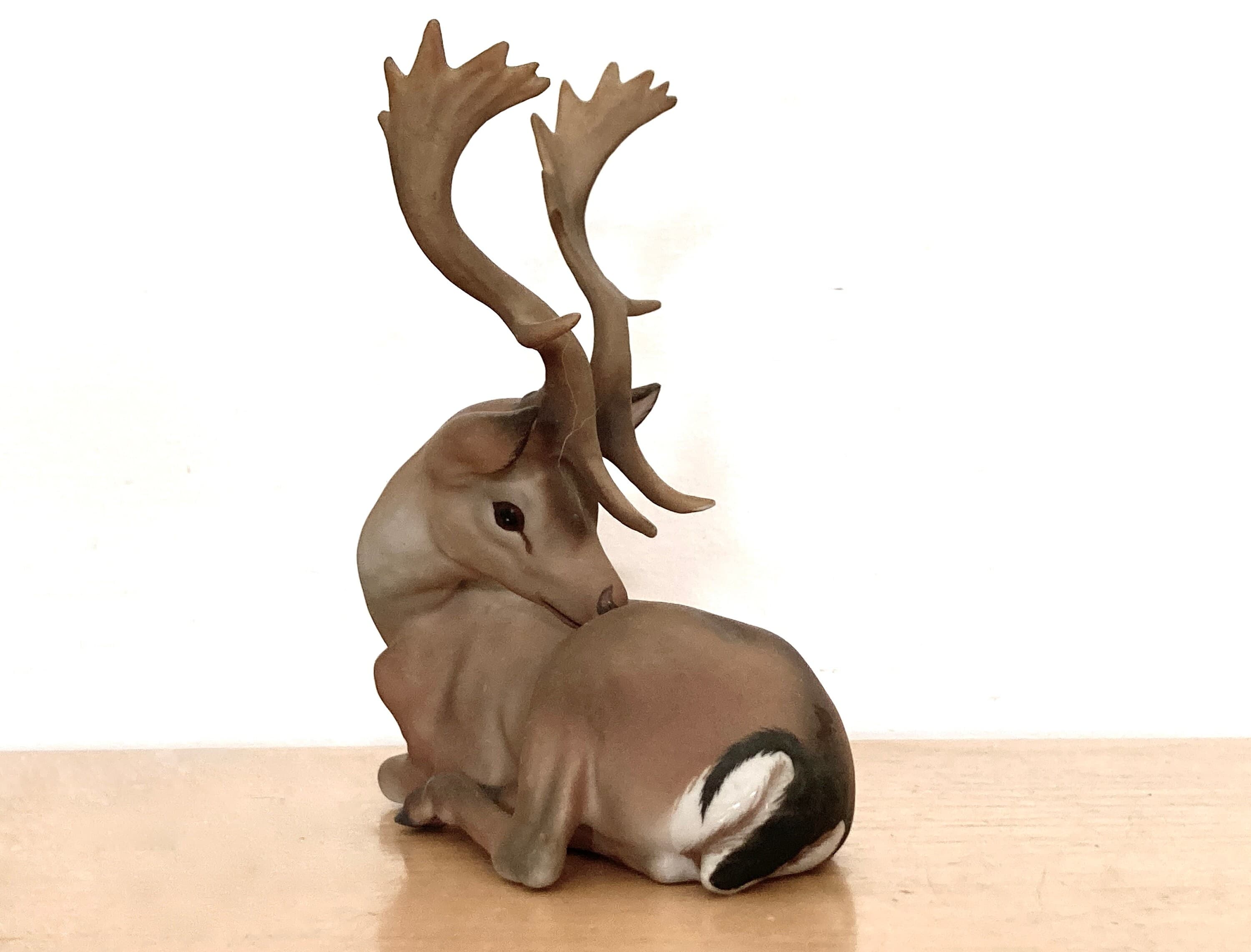 C. Martinu Buck Deer Statue Porcelain Spain 1960s - image 4