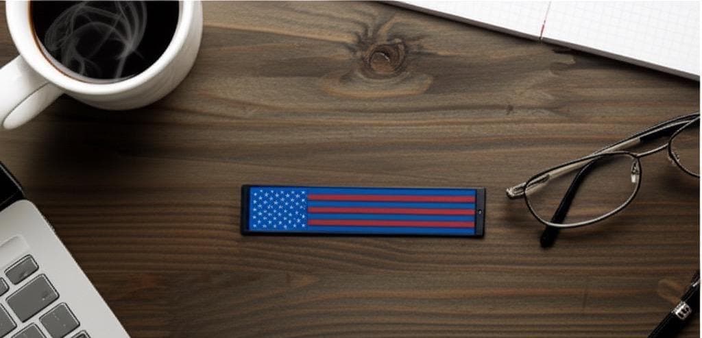 Patriotic American Flag Bookmark with Stars & Stripes - Unique Book Lover Gift