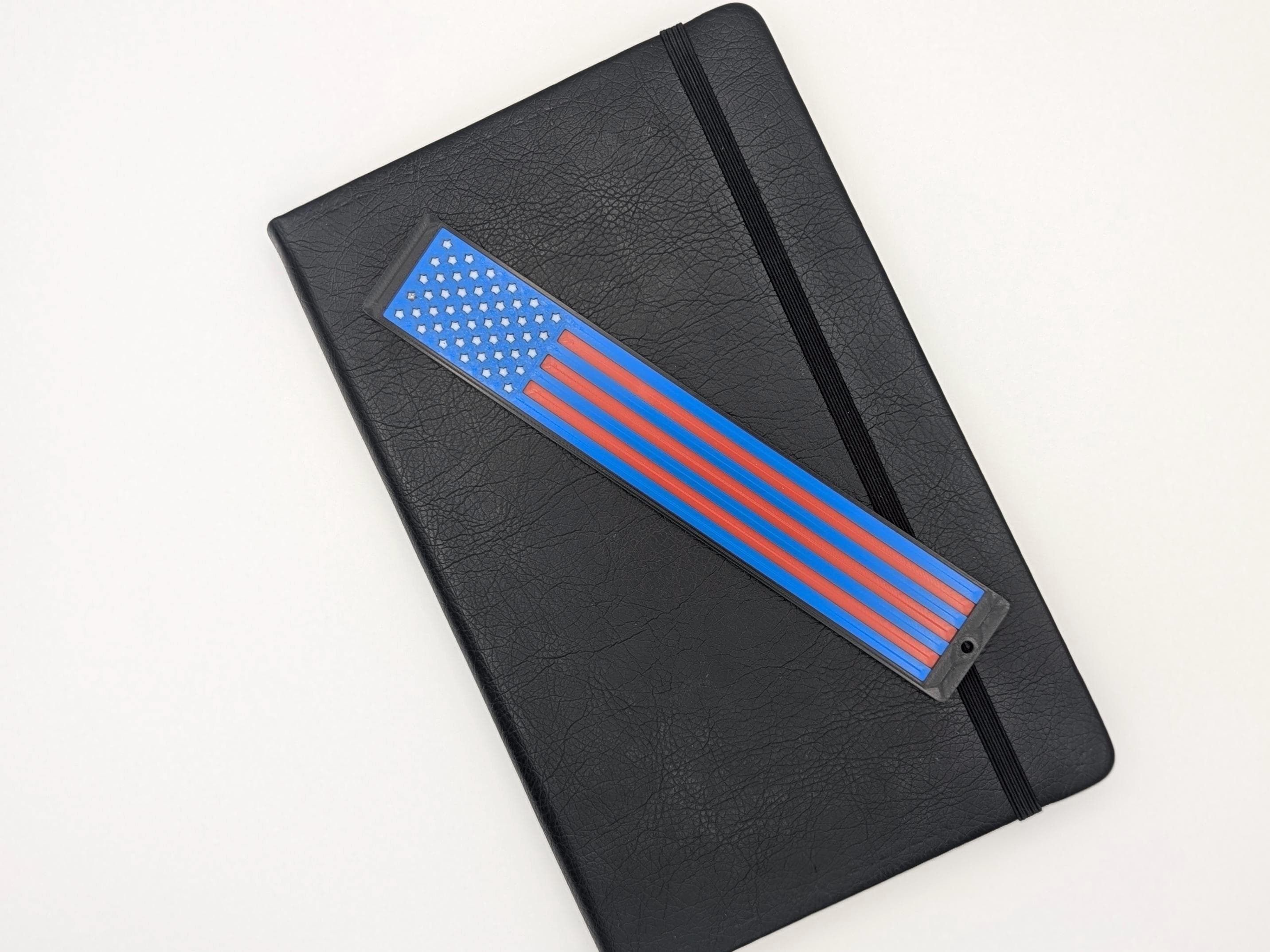 Patriotic American Flag Bookmark with Stars & Stripes - Unique Book Lover Gift - image 3