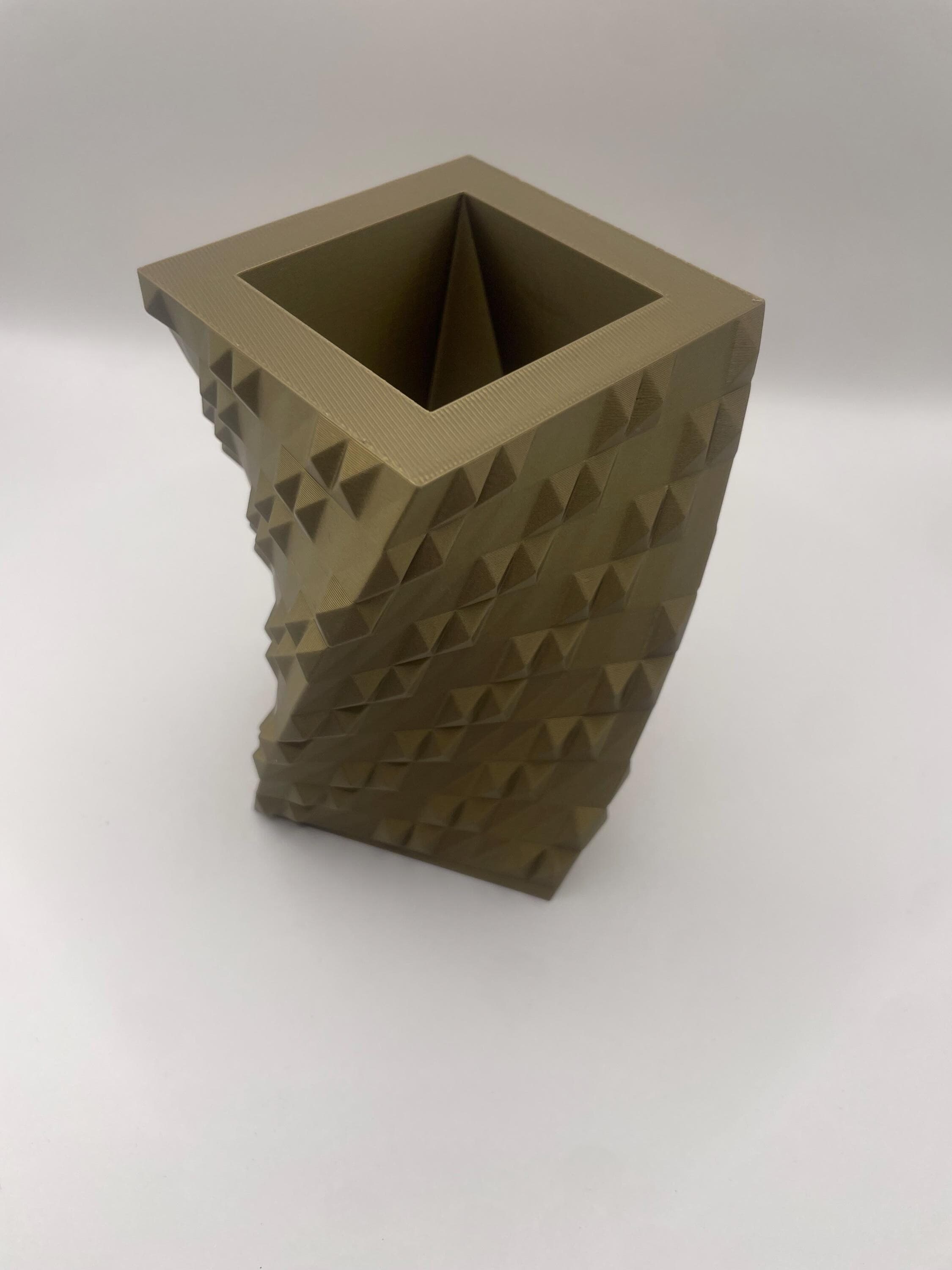 Geometric Desk Organizer | Textured Pen Holder | Twisted Planter | Office Decor | Unique Home Decor - image 4