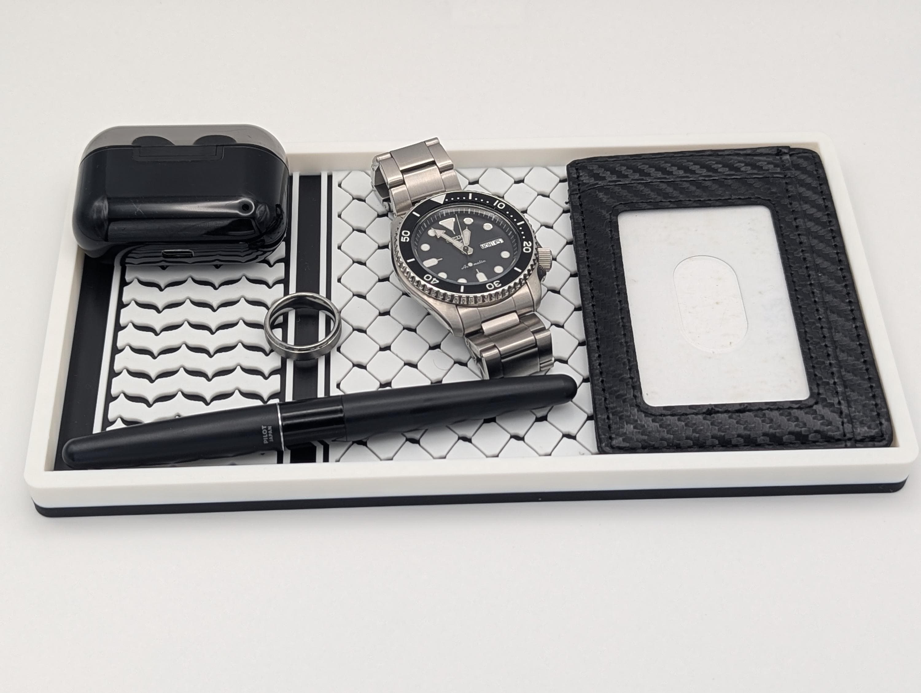 Keffiyeh Valet Tray | Modern Geometric Desk Organizer | Everyday Carry Tray | Unique Palestinian Design Gift - image 4