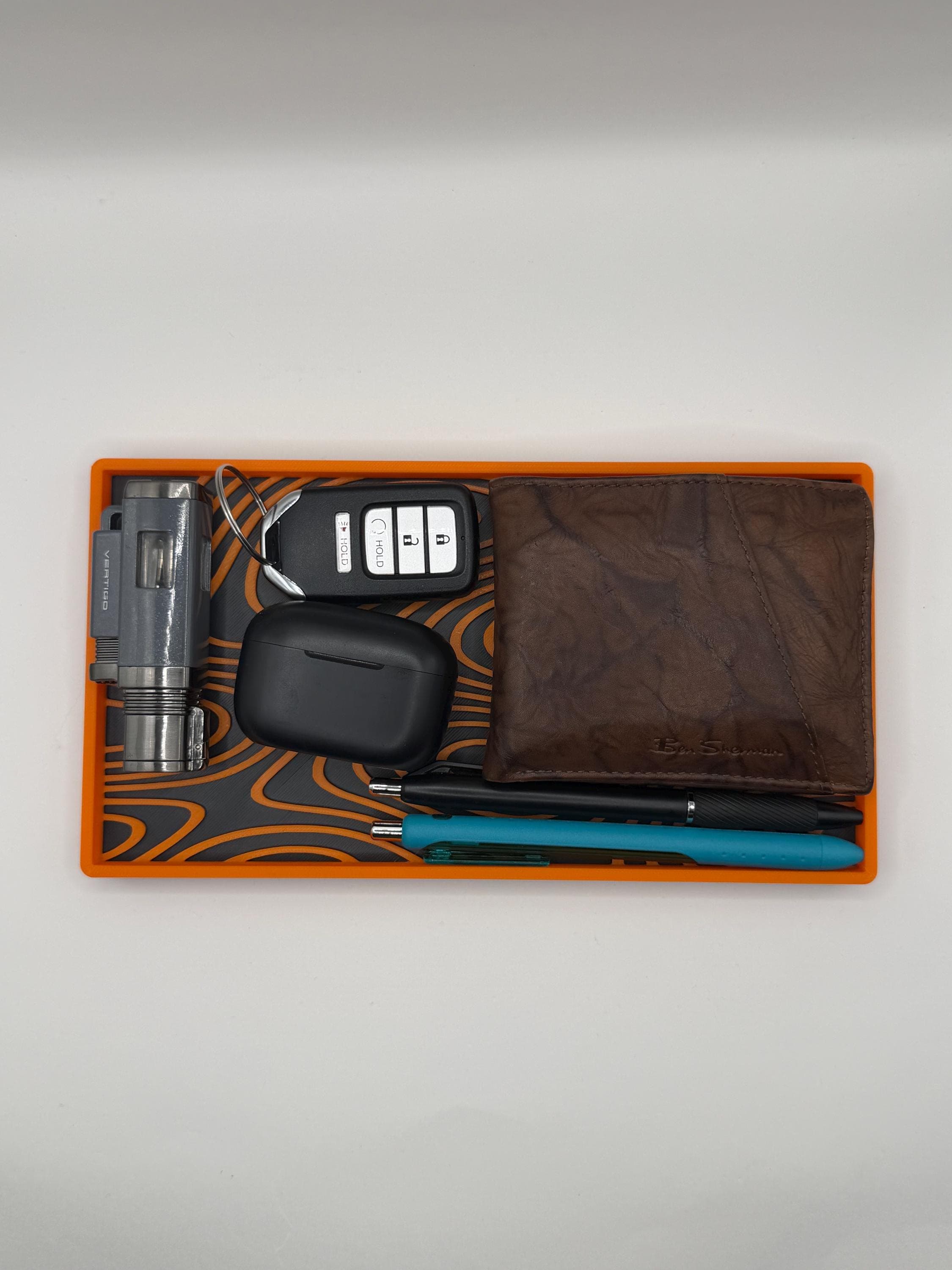 Unique Valet Tray - Modern Desk Catchall - Custom Geometric Design - Nightstand Organizer -  Topographic Accessory Tray - image 5