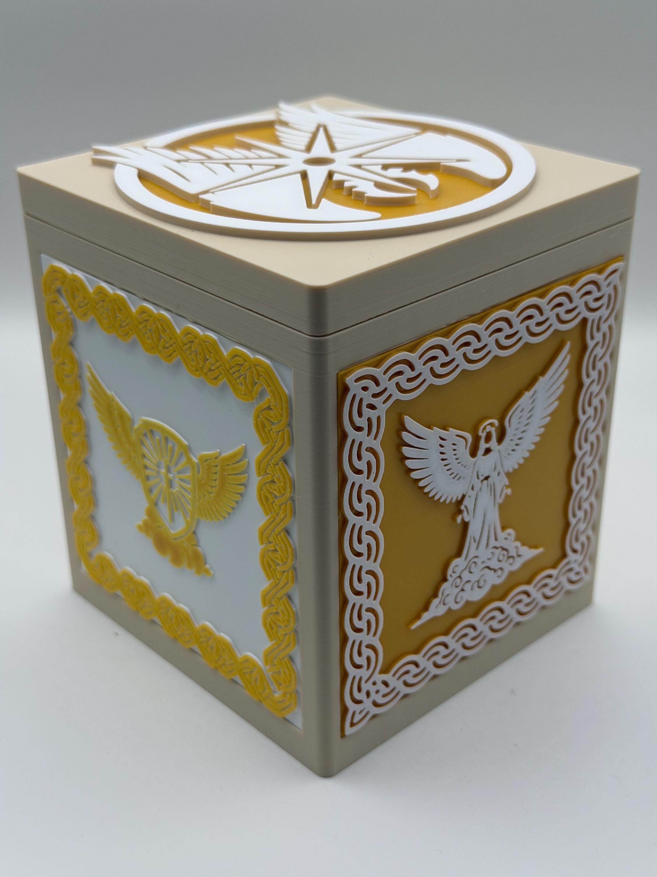 MTG EDH Deck Box | Angel Theme Deck Box  Commander Showcase Display Slot with Toploader | Magnetic Top Fantasy Gaming Cards Organizer - image 5