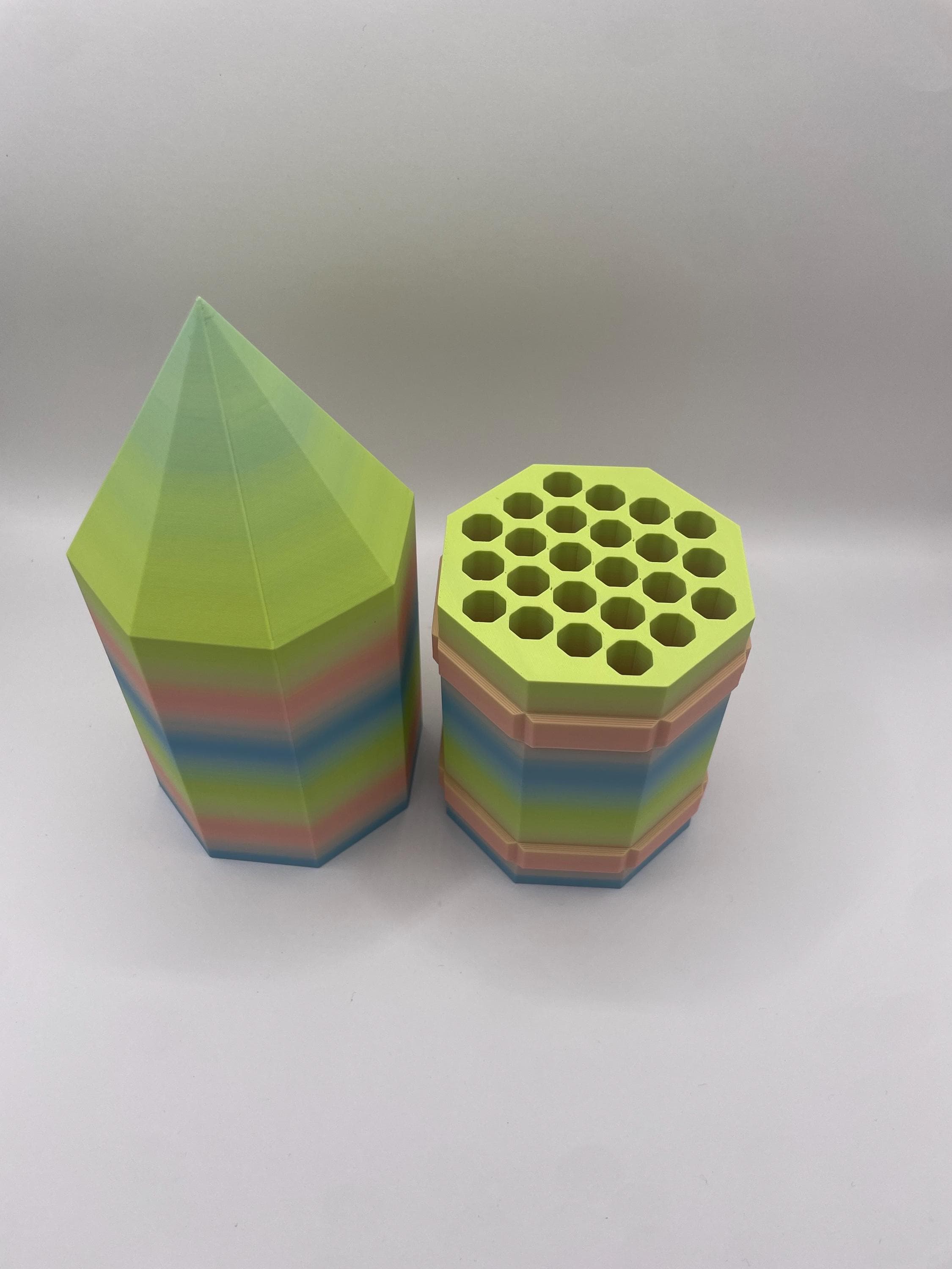3D Printed Pastel Ombre Pencil Organizer: Montessori Desk Caddy - image 4