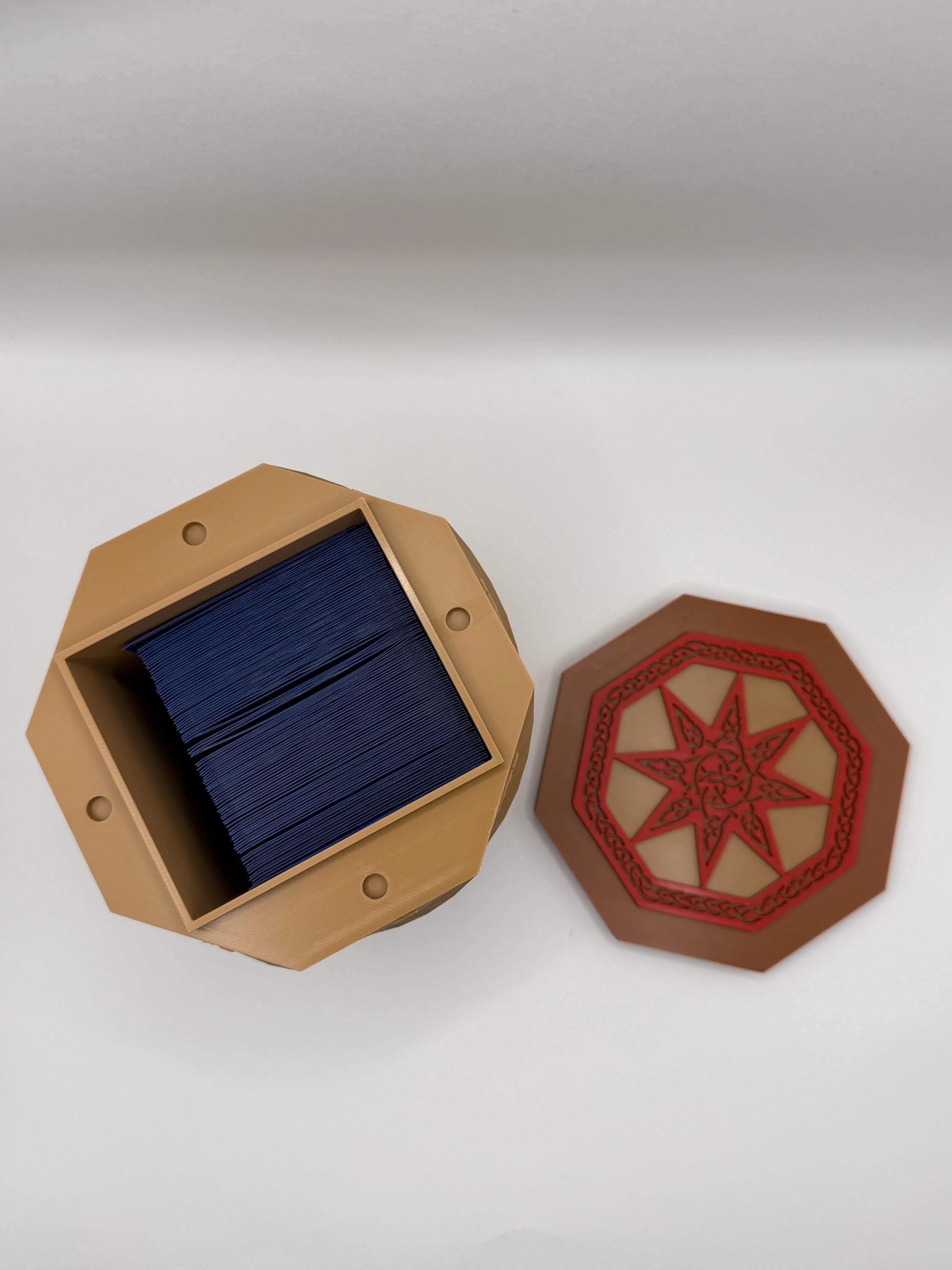 MTG EDH Celtic Knot Theme Deck Box | TCG Commander Deckbox | Magnetic Top Fantasy Gaming Cards Organizer - image 5