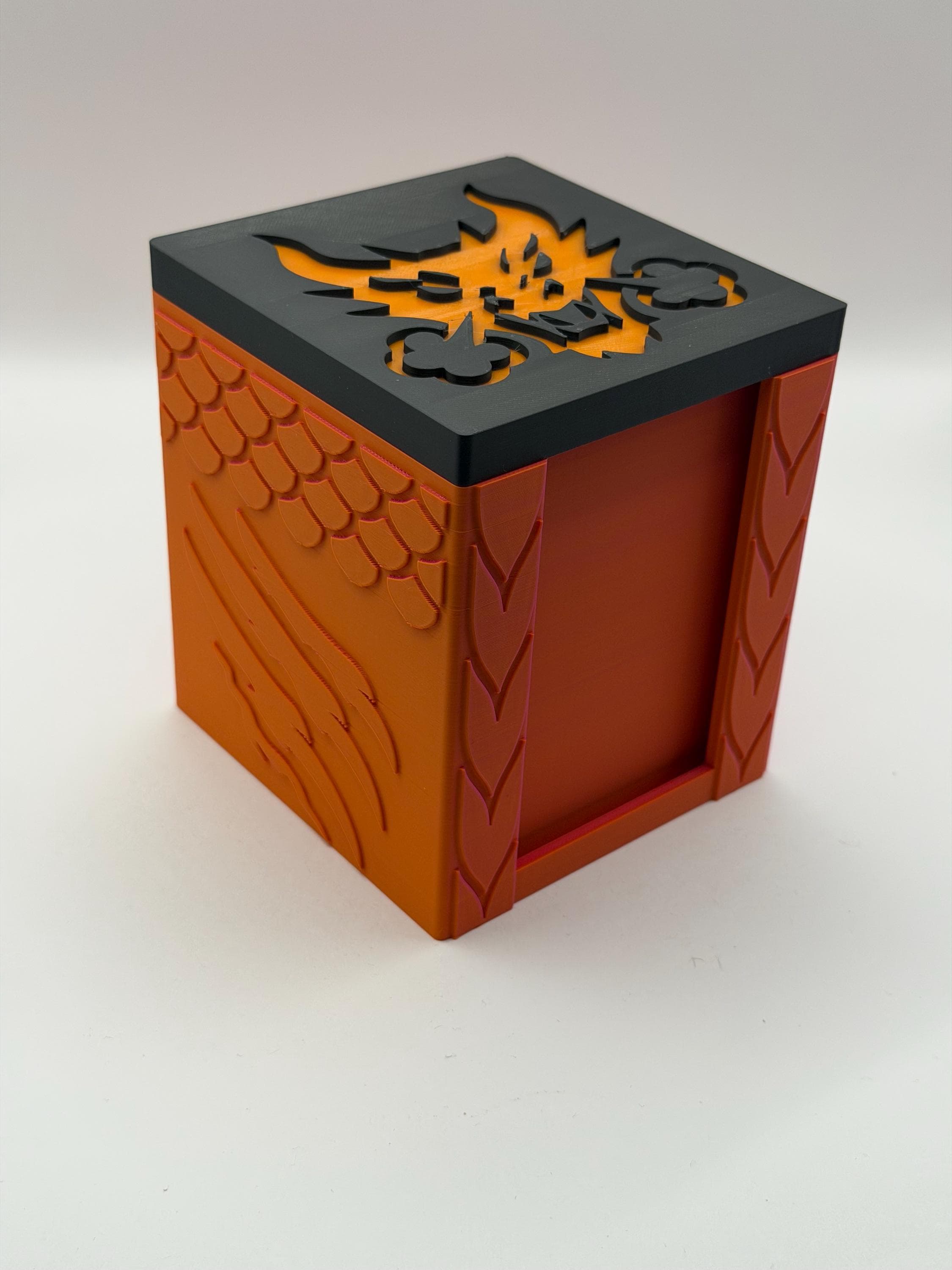 MTG EDH Deck Box | Dragon Theme Deck Box  Commander Showcase Display Slot with Toploader | Magnetic Top Fantasy Gaming Cards Organizer - image 4