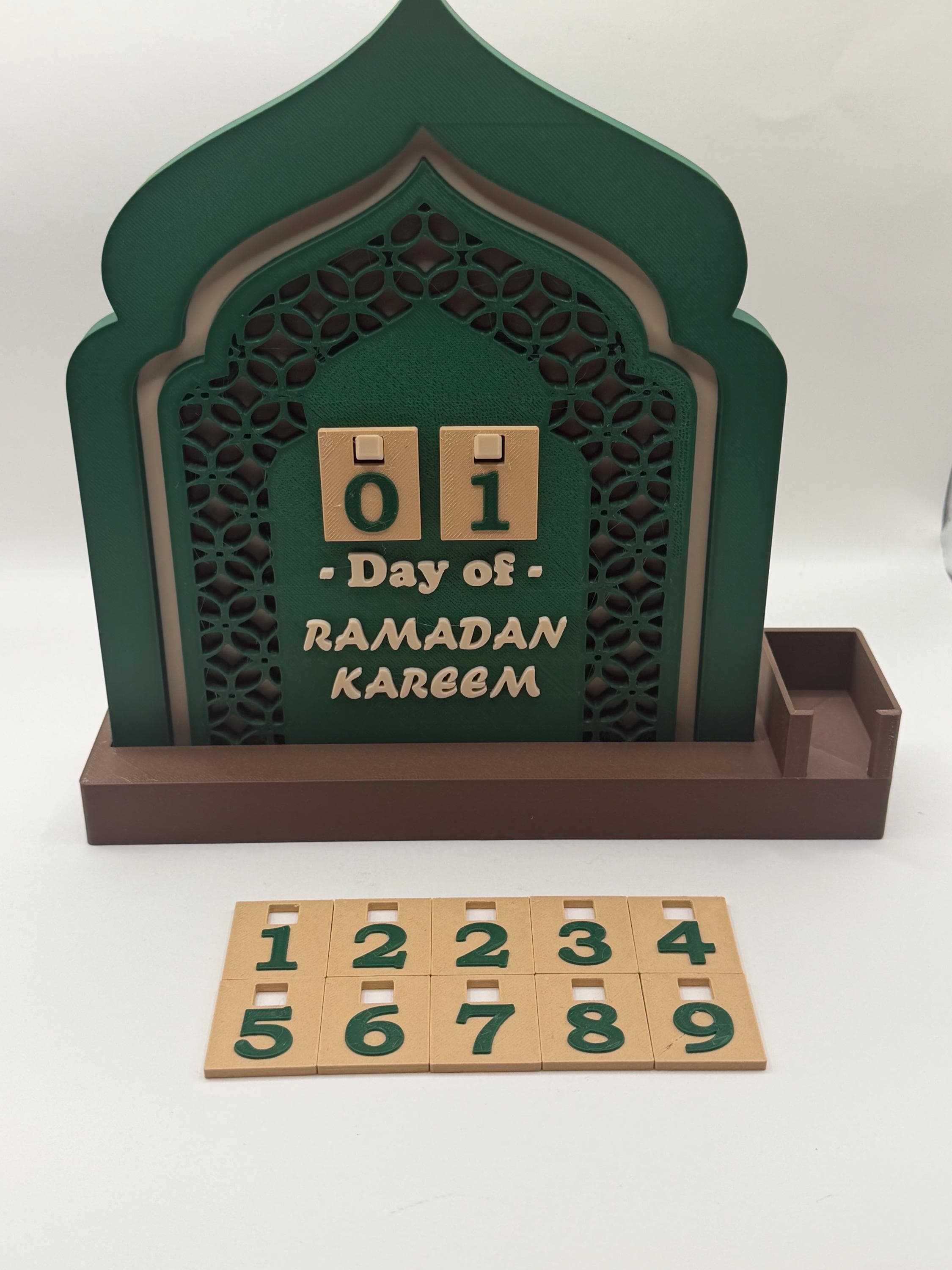 Ramadan Countdown Calendar - Islamic Desktop Decor, Ramadan Mubarak Gift, Ramadan Kareem Counter, Islamic Arch Home Decor, Kids Ramadan Gift - image 4
