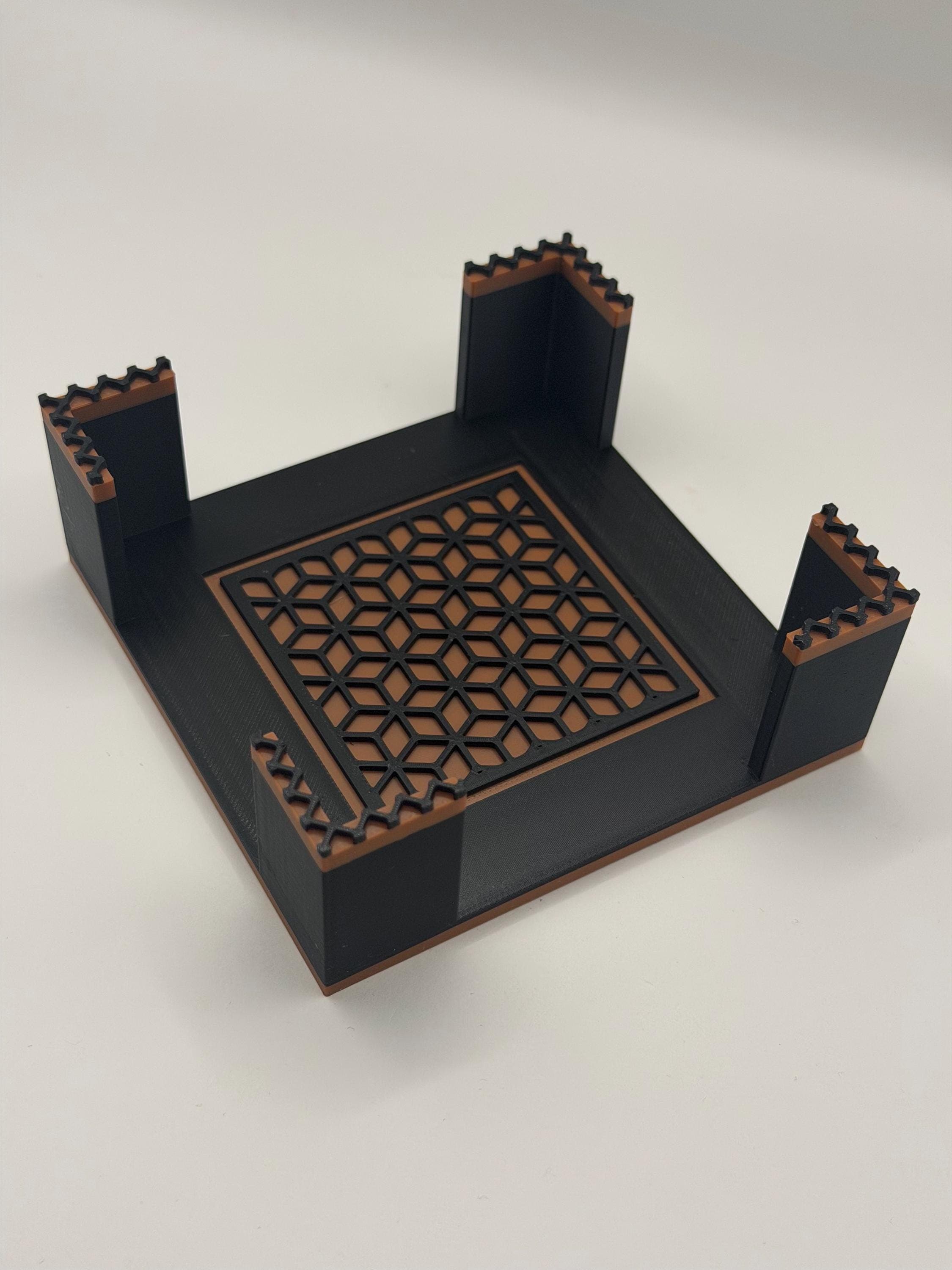 Geometric 3D Printed Coaster Set with Holder | Modern Minimalist Desk Decor | Unique Housewarming Gift | Table Protection Art Decor Coasters - image 4
